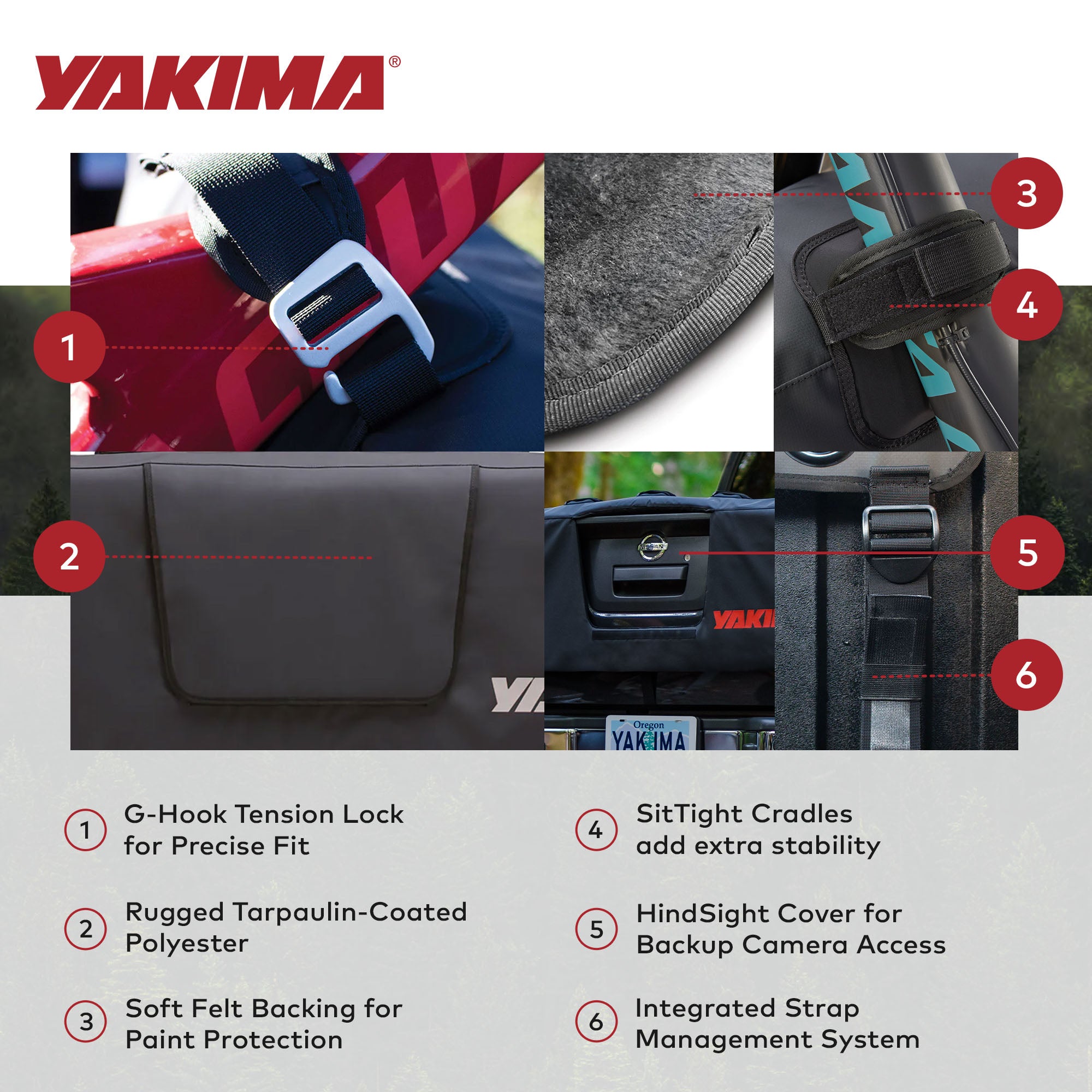 Yakima GateKeeper Truck Bed Tailgate Pad for Transport, Up to 6 Bikes, Black - Smart-nests
