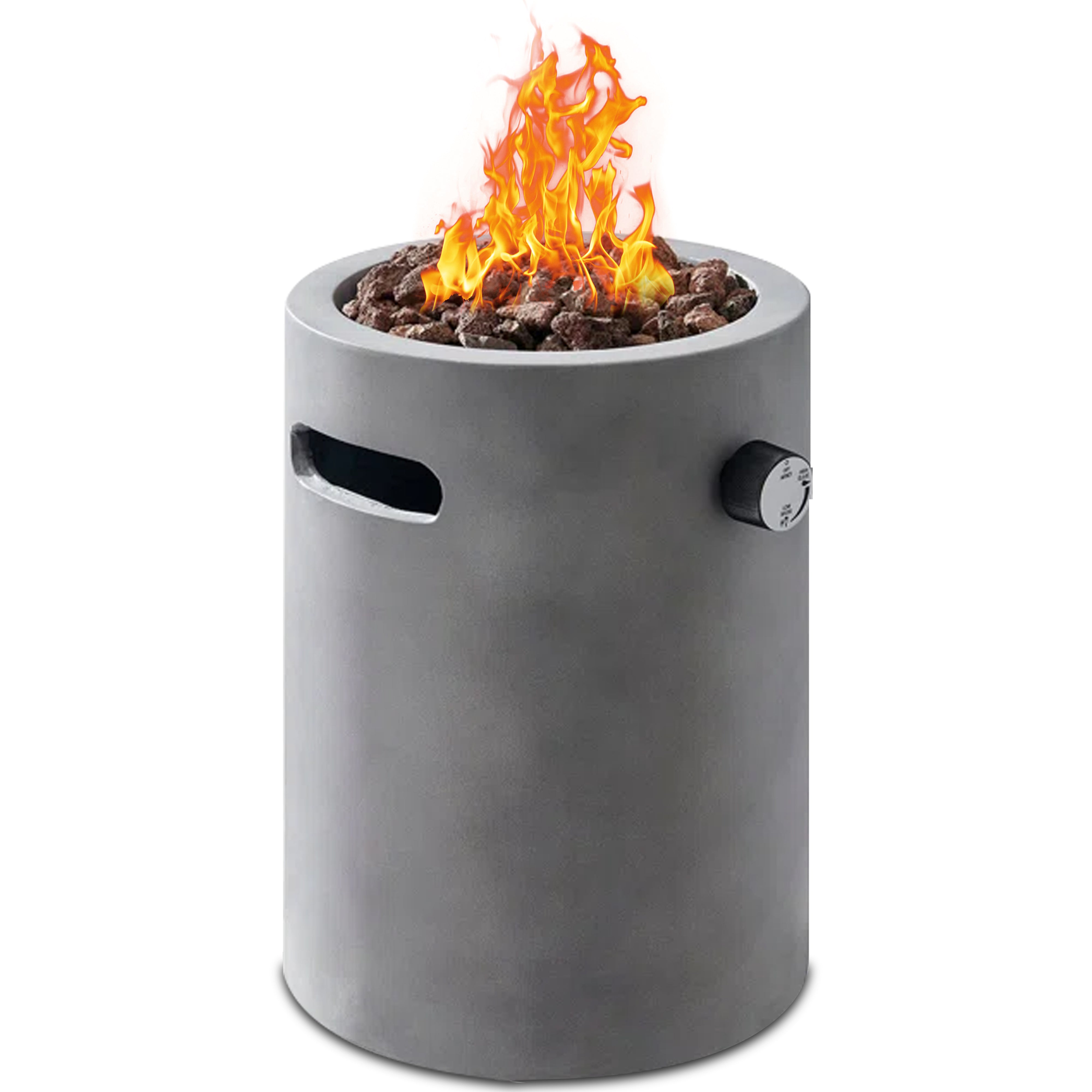 Four Seasons Courtyard 10,000 BTU 10 Inch Round Column Portable Gas Fire Pit - Smart-nests