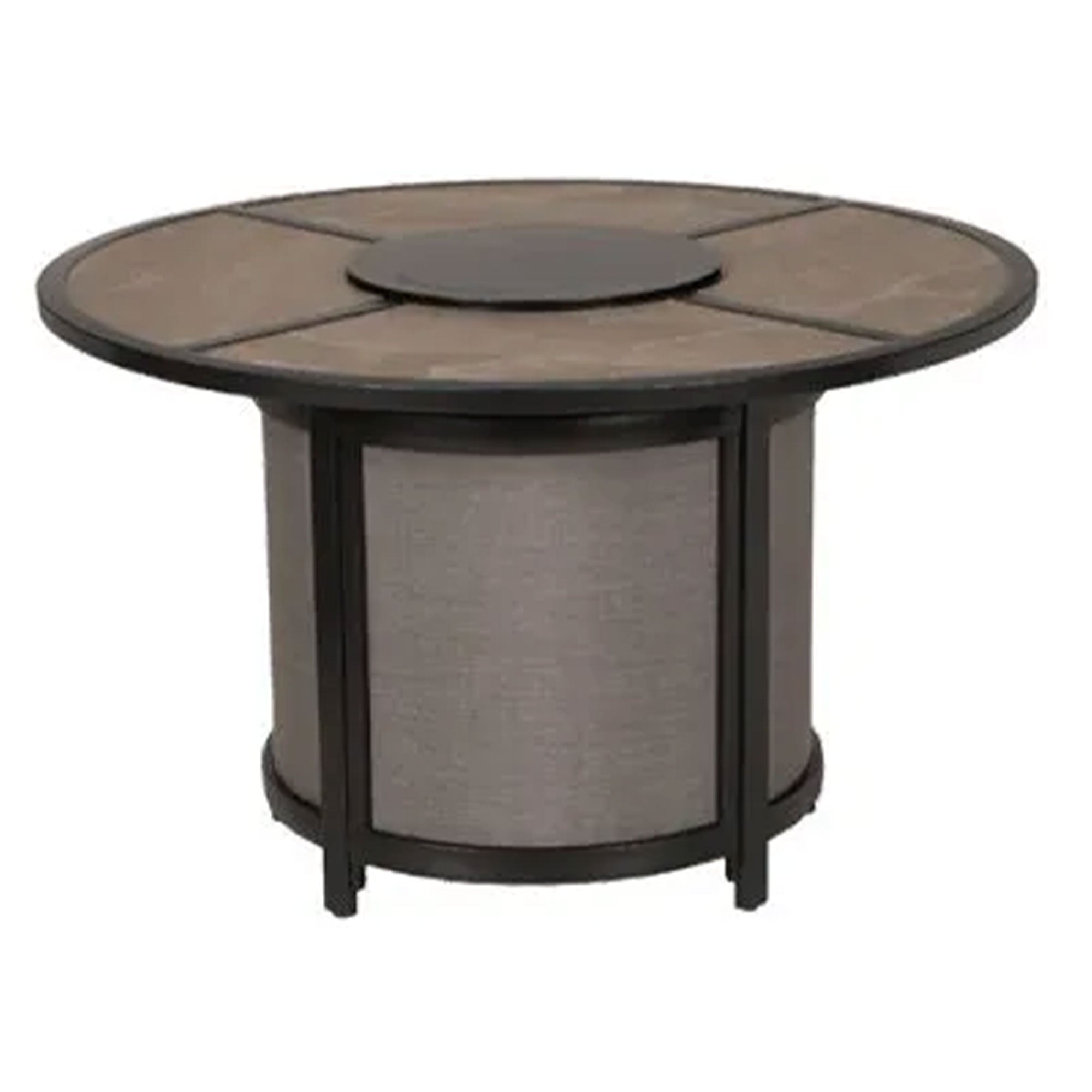 Four Seasons Courtyard Edison Park 54 Inch LP Gas Fire Pit Table, Gray Finish - Smart-nests