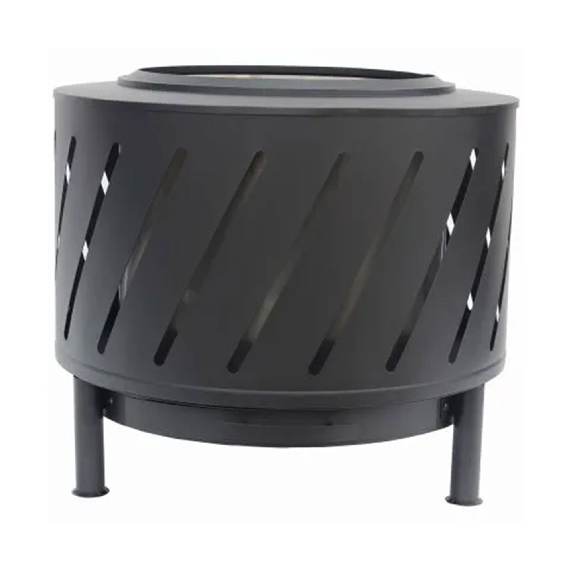 Four Seasons Courtyard 24" Round Steel Smokeless High Temperature Firepit, Black - Smart-nests