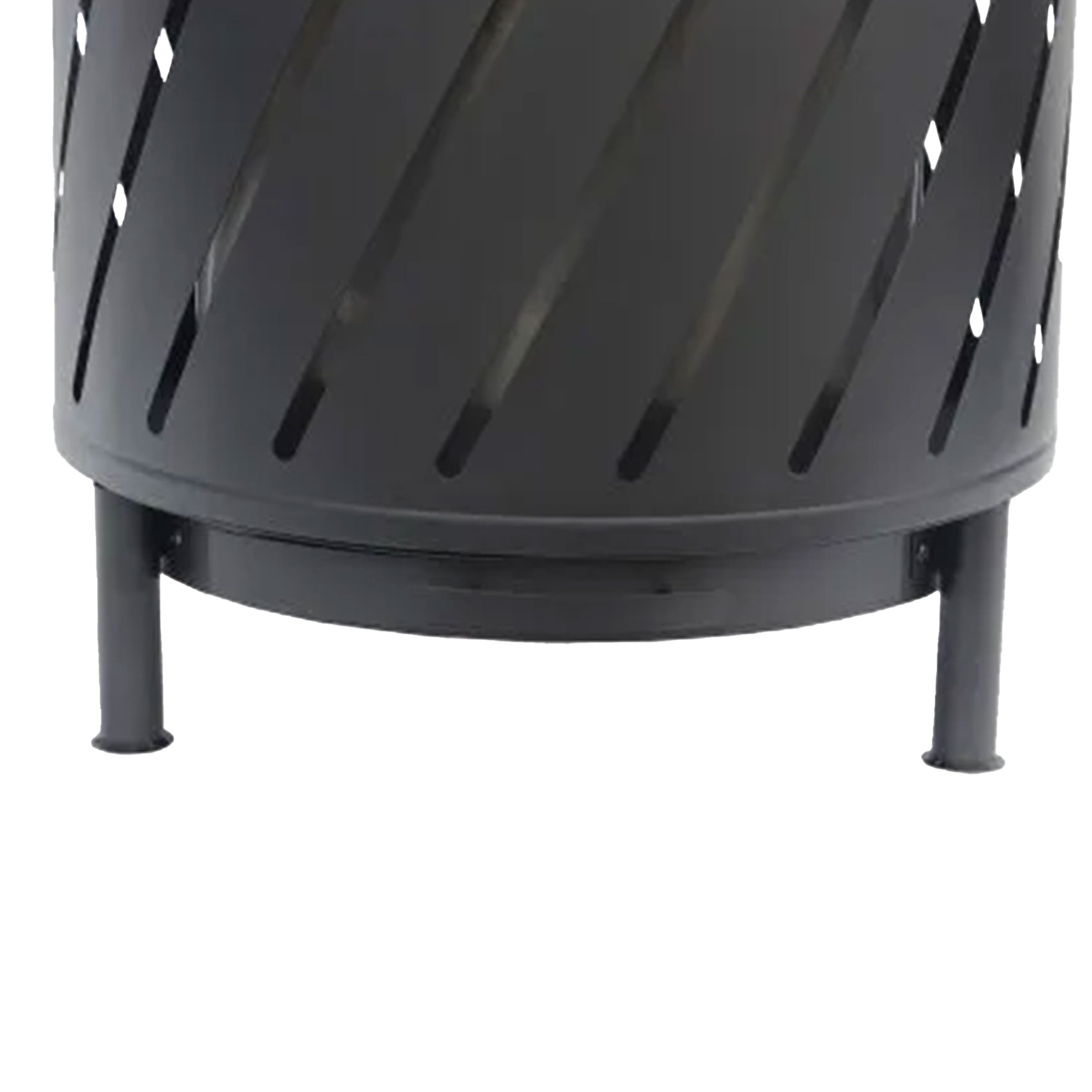 Four Seasons Courtyard 24" Round Steel Smokeless High Temperature Firepit, Black - Smart-nests