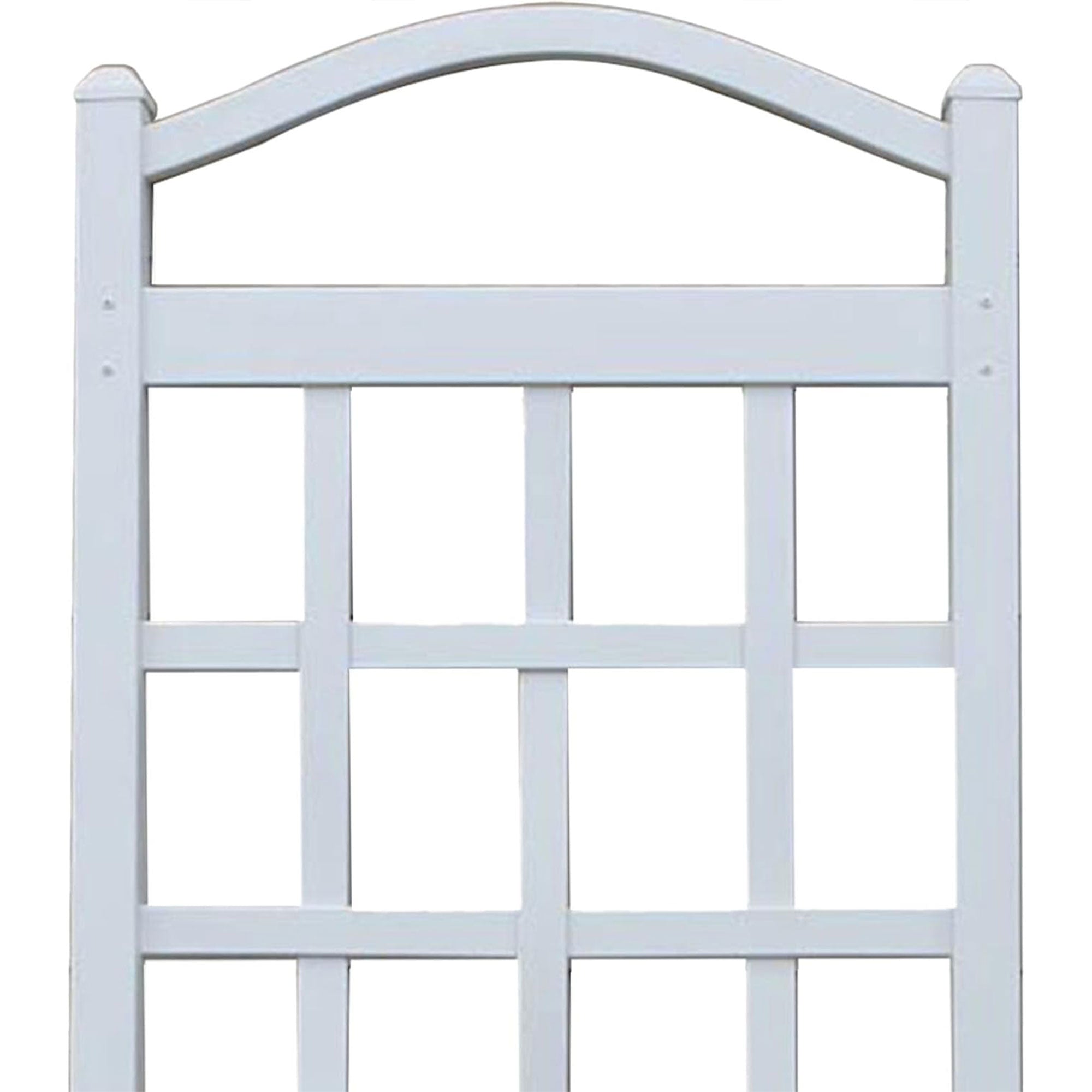 Dura-Trel Cambridge 28 x 75 Inch PVC Vinyl Outdoor Garden Patio Trellis, White - Smart-nests