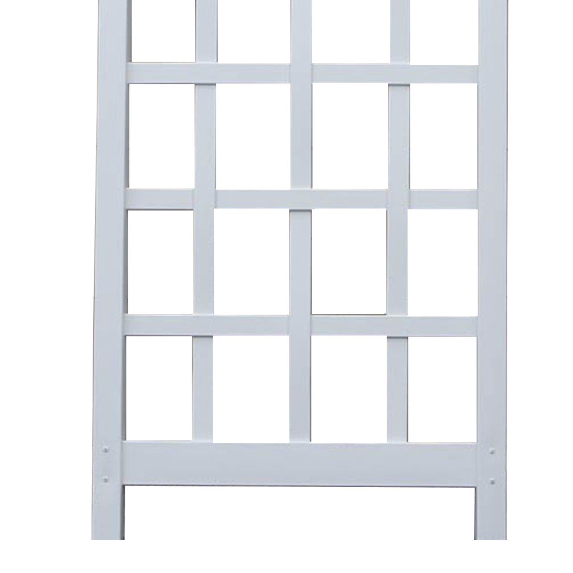 Dura-Trel Cambridge 28 x 75 Inch PVC Vinyl Outdoor Garden Patio Trellis, White - Smart-nests
