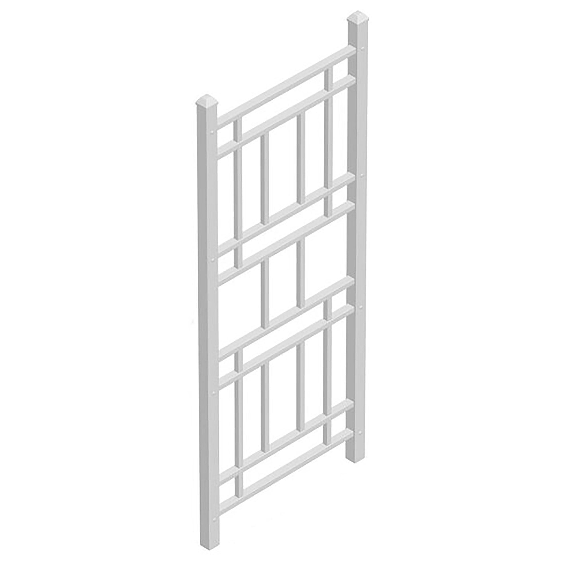 Dura-Trel Wellington 28 x 75 Inch PVC Vinyl Outdoor Garden Patio Trellis, White - Smart-nests