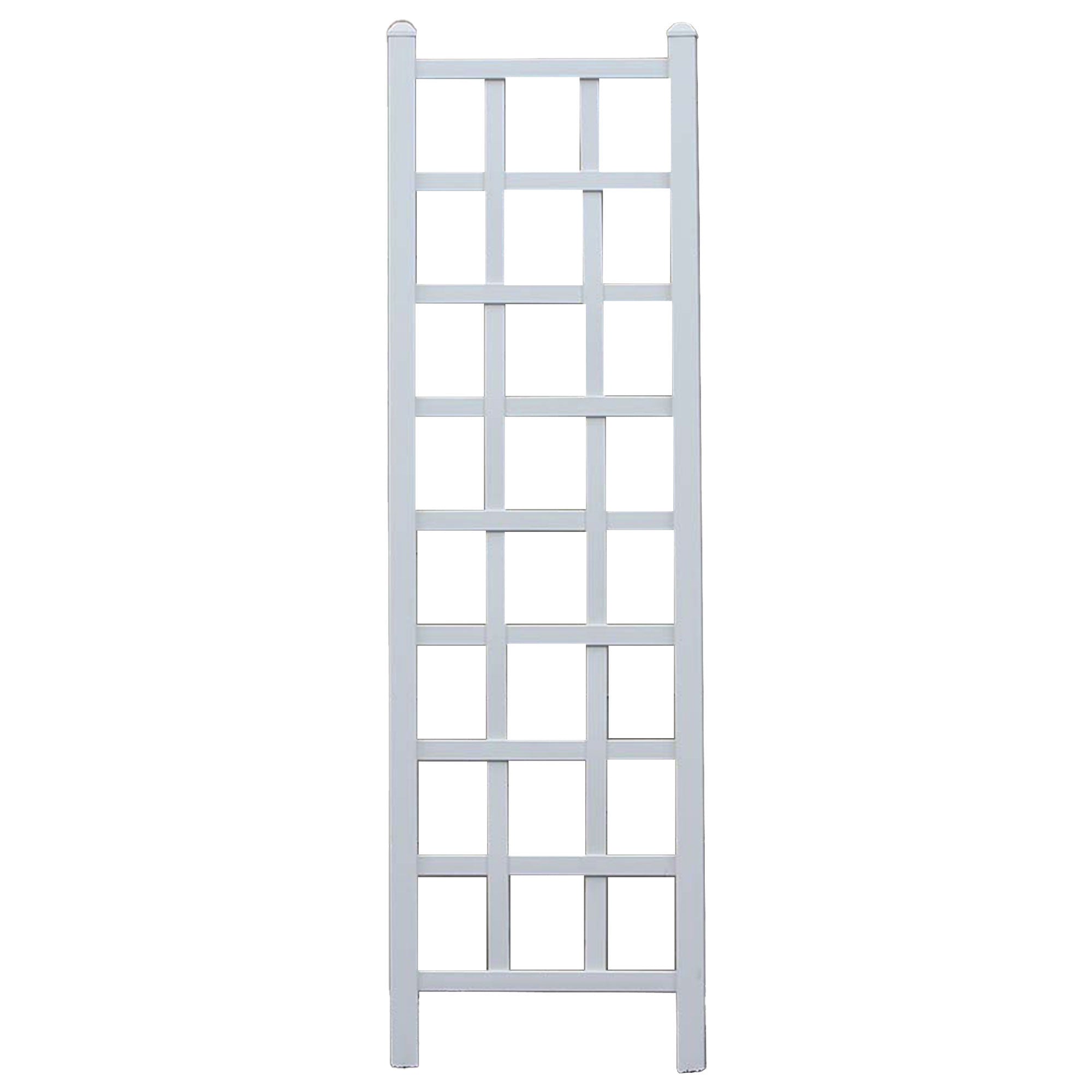 Dura-Trel Providence 22 x 75 Inch PVC Vinyl Outdoor Garden Patio Trellis, White