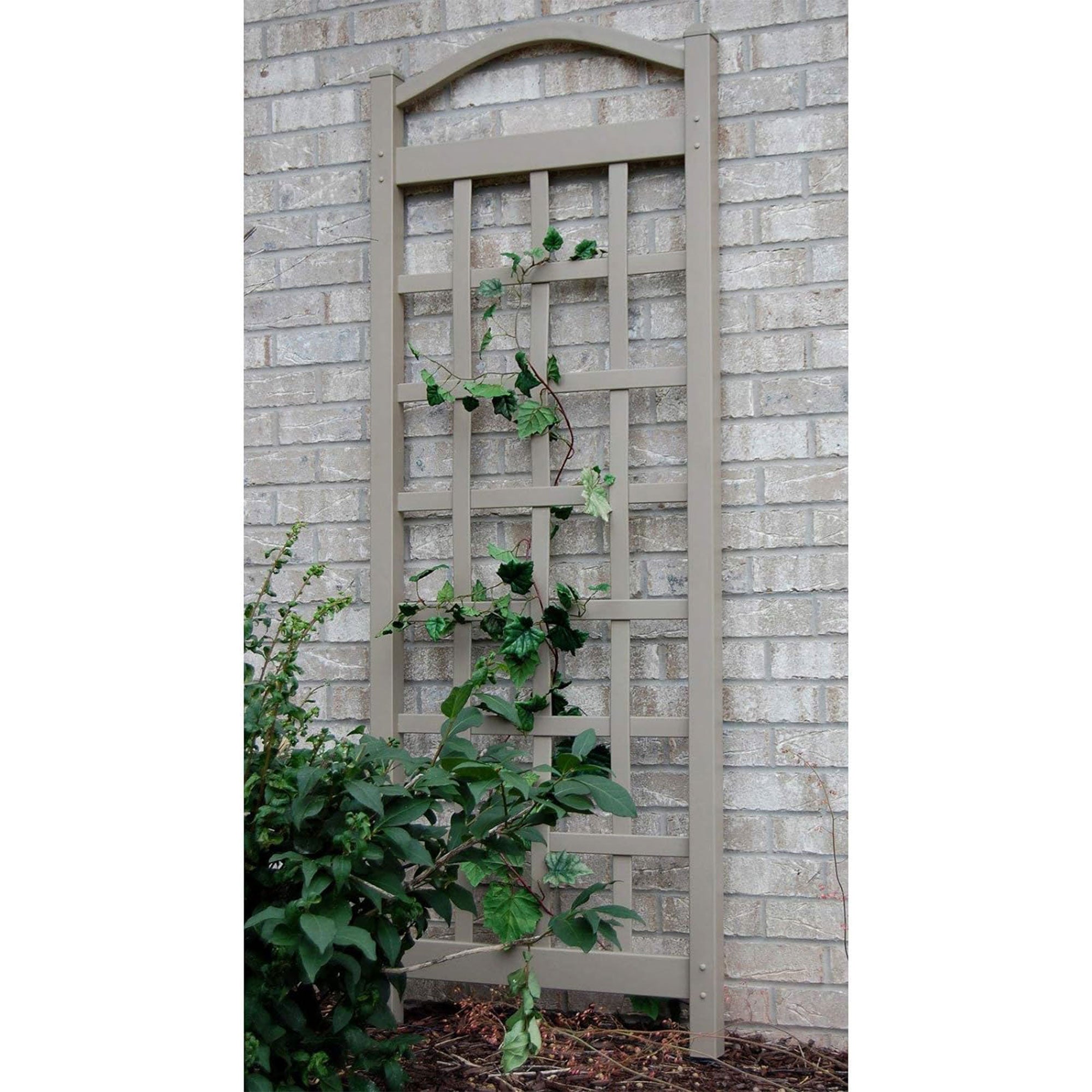 Dura-Trel Cambridge 28 x 75 Inch PVC Vinyl Outdoor Garden Patio Trellis, Mocha - Smart-nests