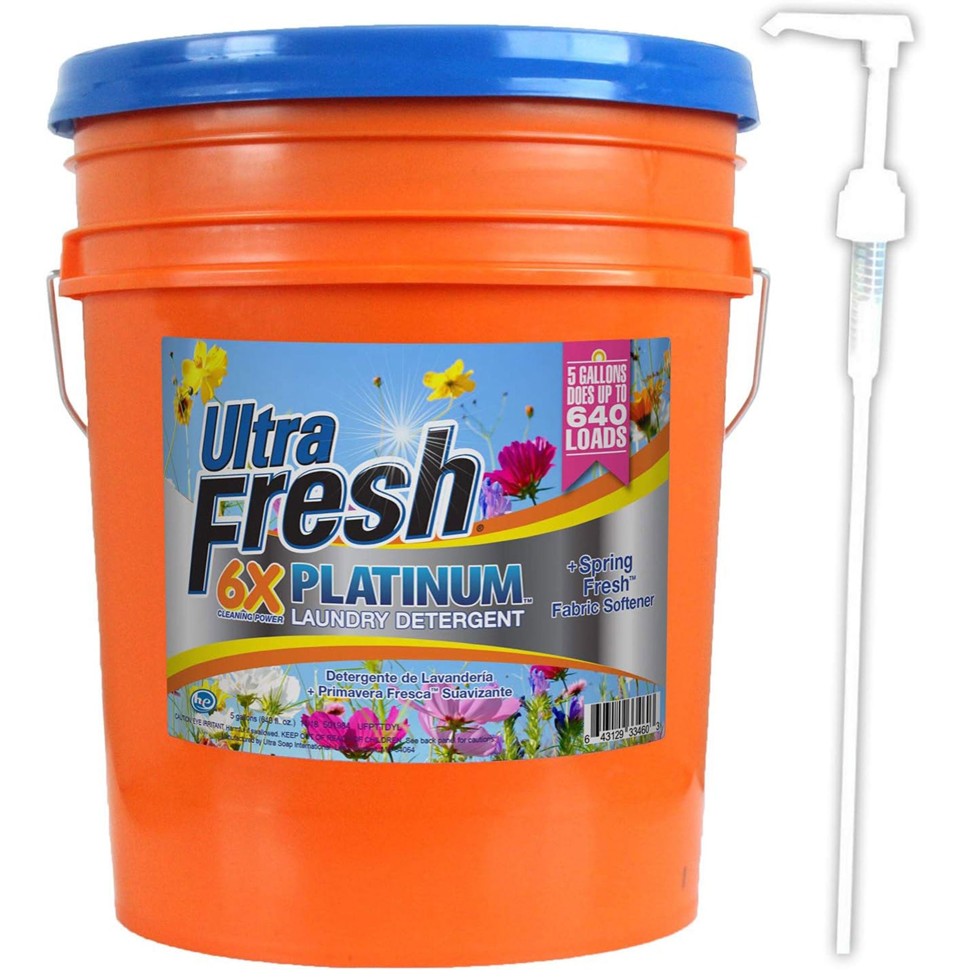 Ultra Fresh 6X Platinum 5 Gal Laundry Detergent w/ Spring Fresh Fabric Softener - Smart-nests