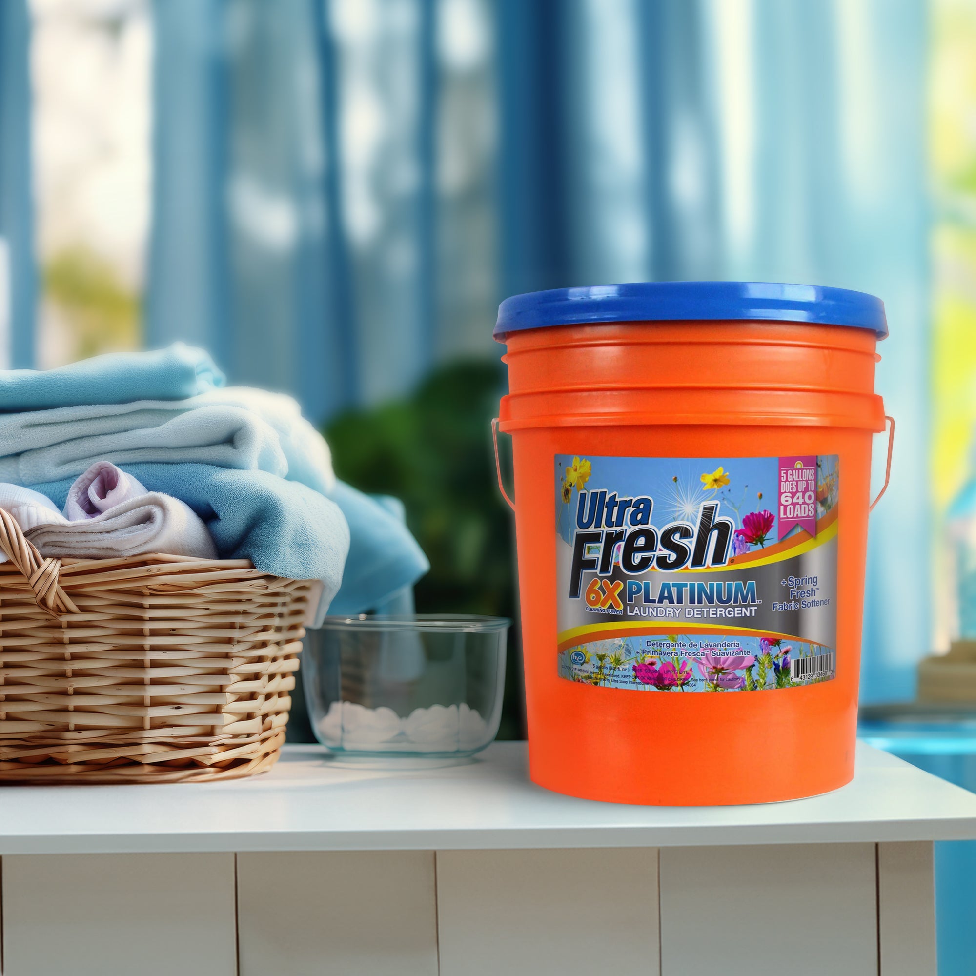 Ultra Fresh 6X Platinum 5 Gal Laundry Detergent w/ Spring Fresh Fabric Softener - Smart-nests