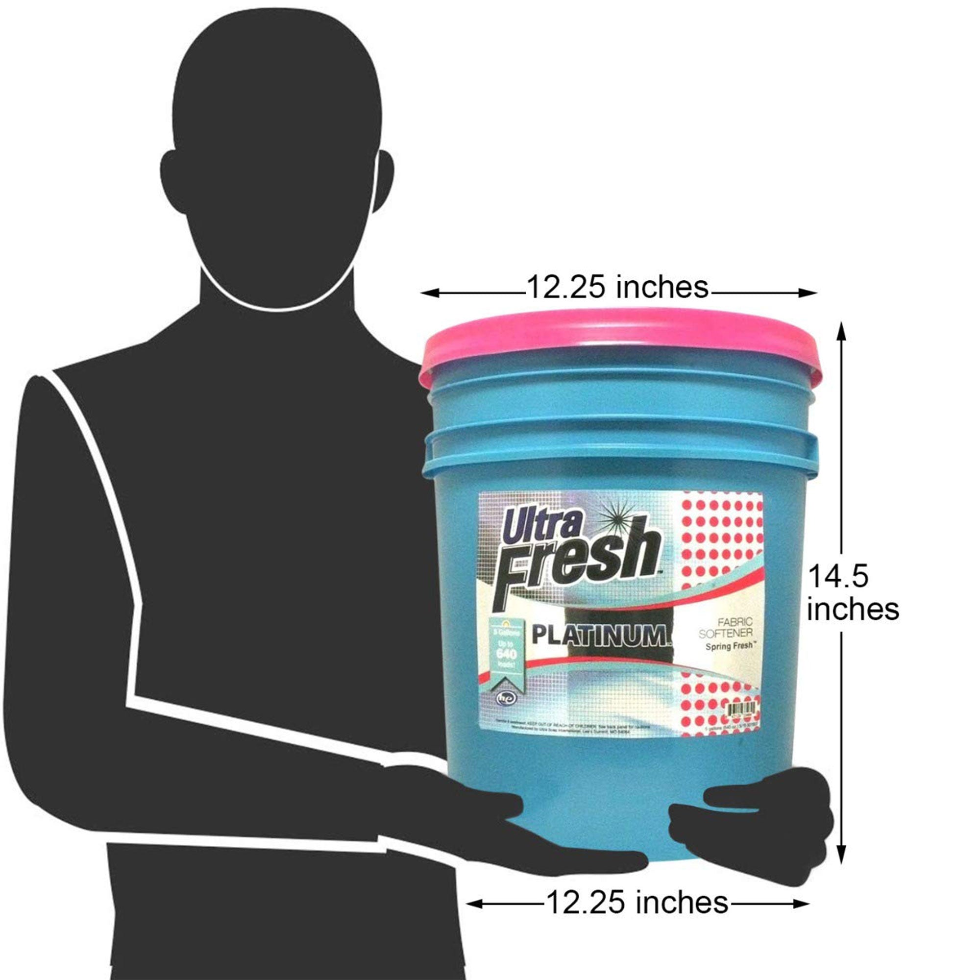 Ultra Fresh Platinum 5 Gal Spring Fresh Fabric Softener Up to 640 Loads w/Pump - Smart-nests