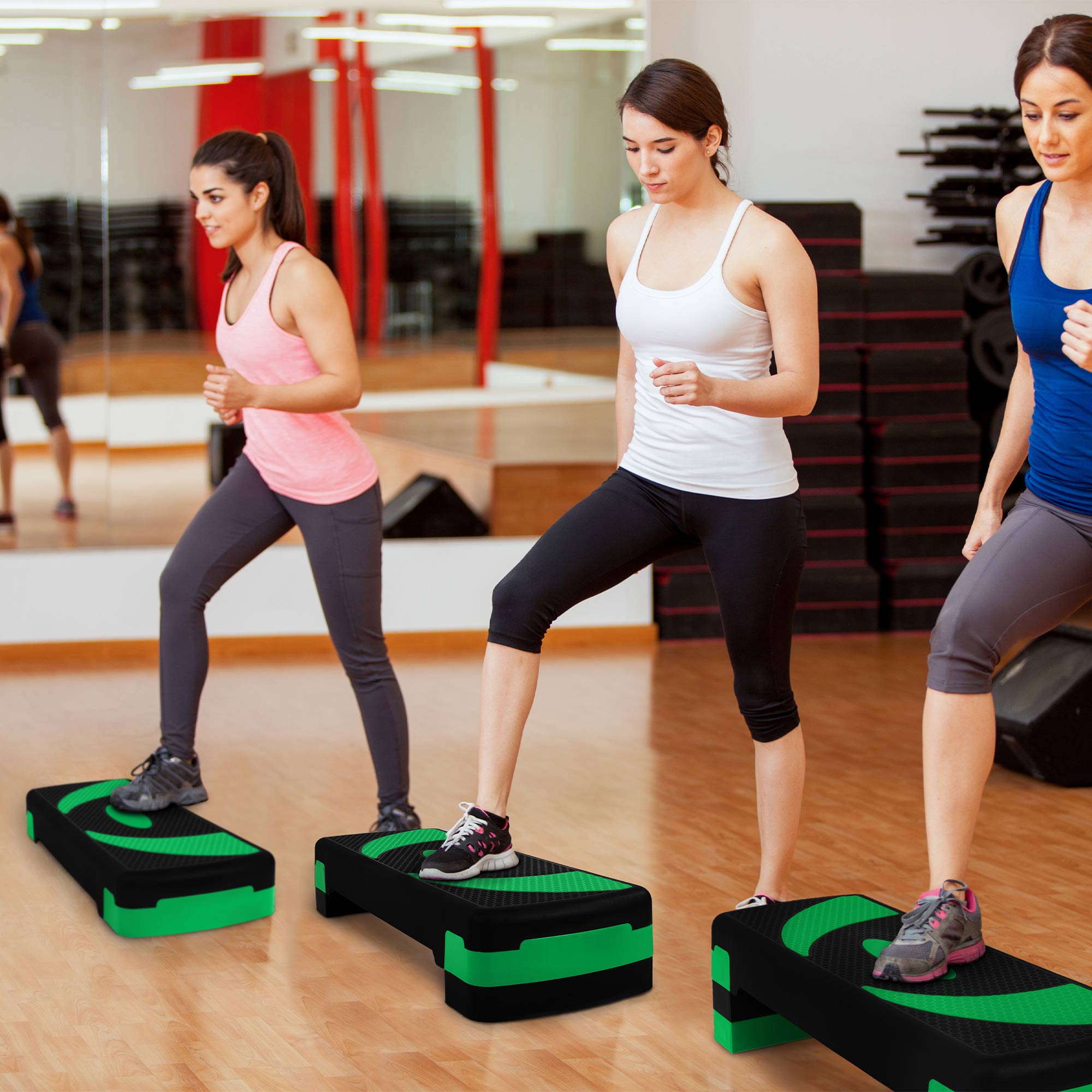 BalanceFrom Fitness Adjustable Workout Aerobic Step Platform Trainer w/Raisers - Smart-nests