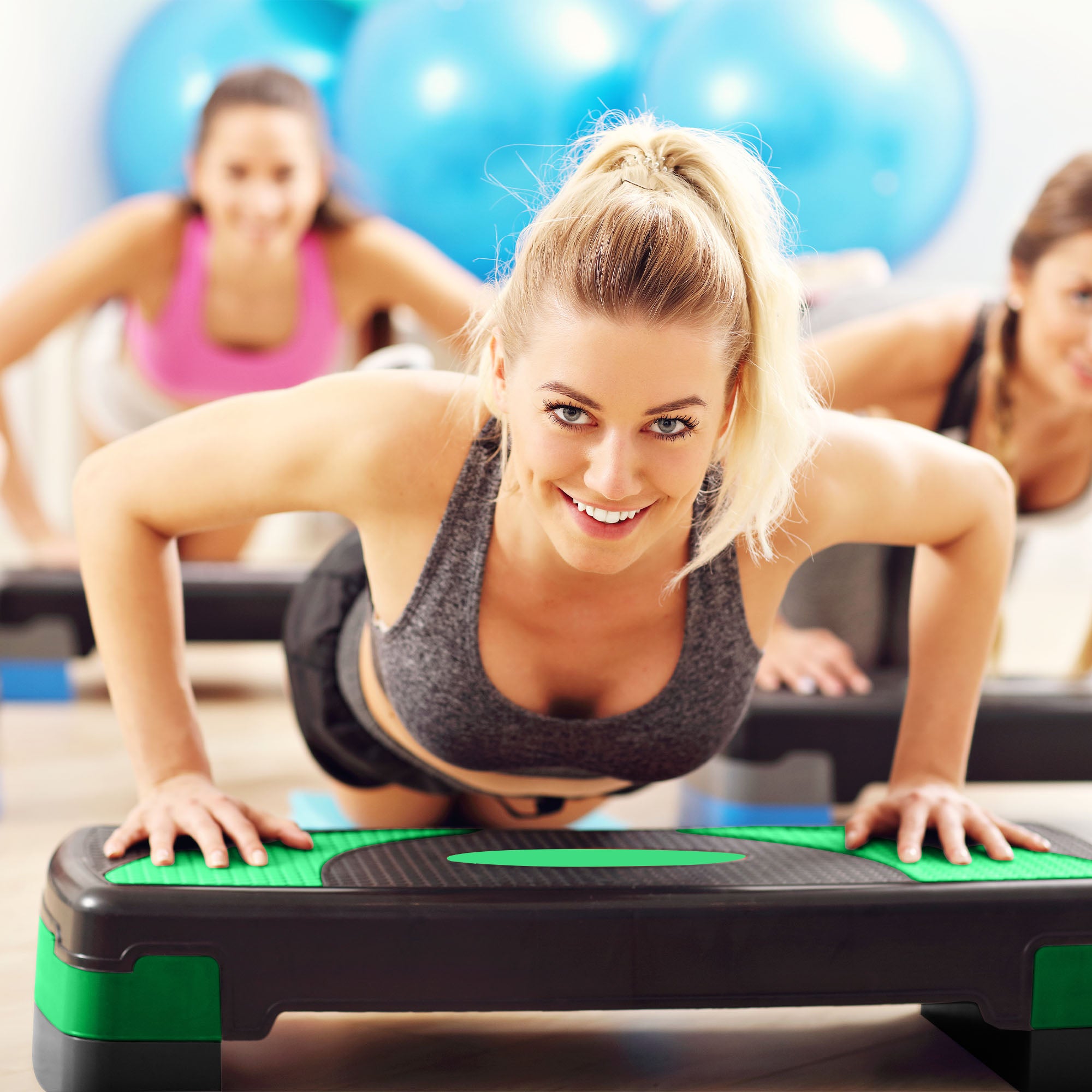 BalanceFrom Fitness Adjustable Workout Aerobic Step Platform Trainer w/Raisers - Smart-nests