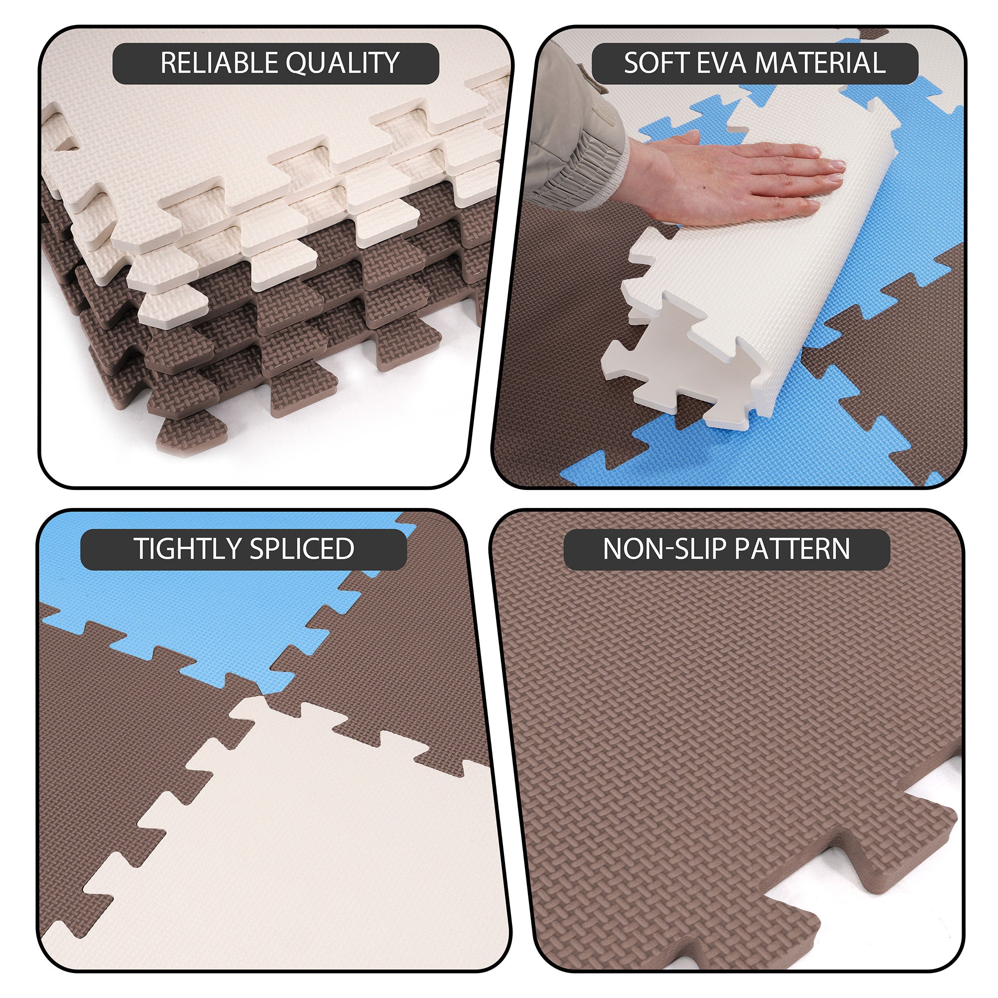 BalanceFrom 36 Tile Thick Interlocking Puzzle Foam Exercise Play Mat (Open Box)