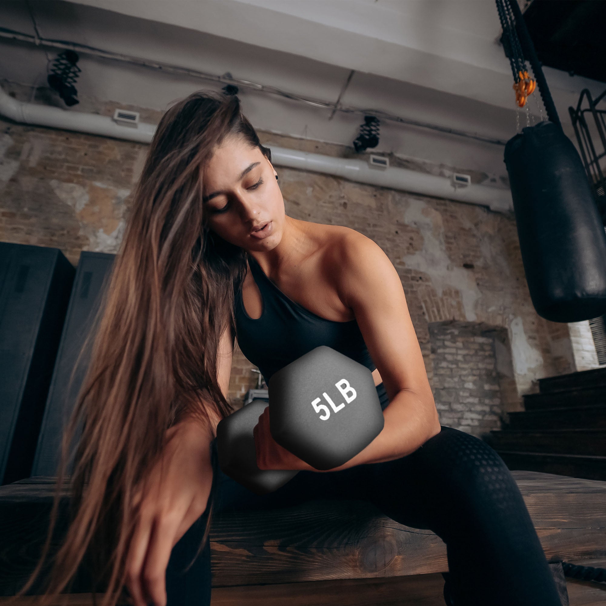 BalanceFrom Fitness 106 Pound Neoprene Coated Dumbbell Set with Stand, Black - Smart-nests