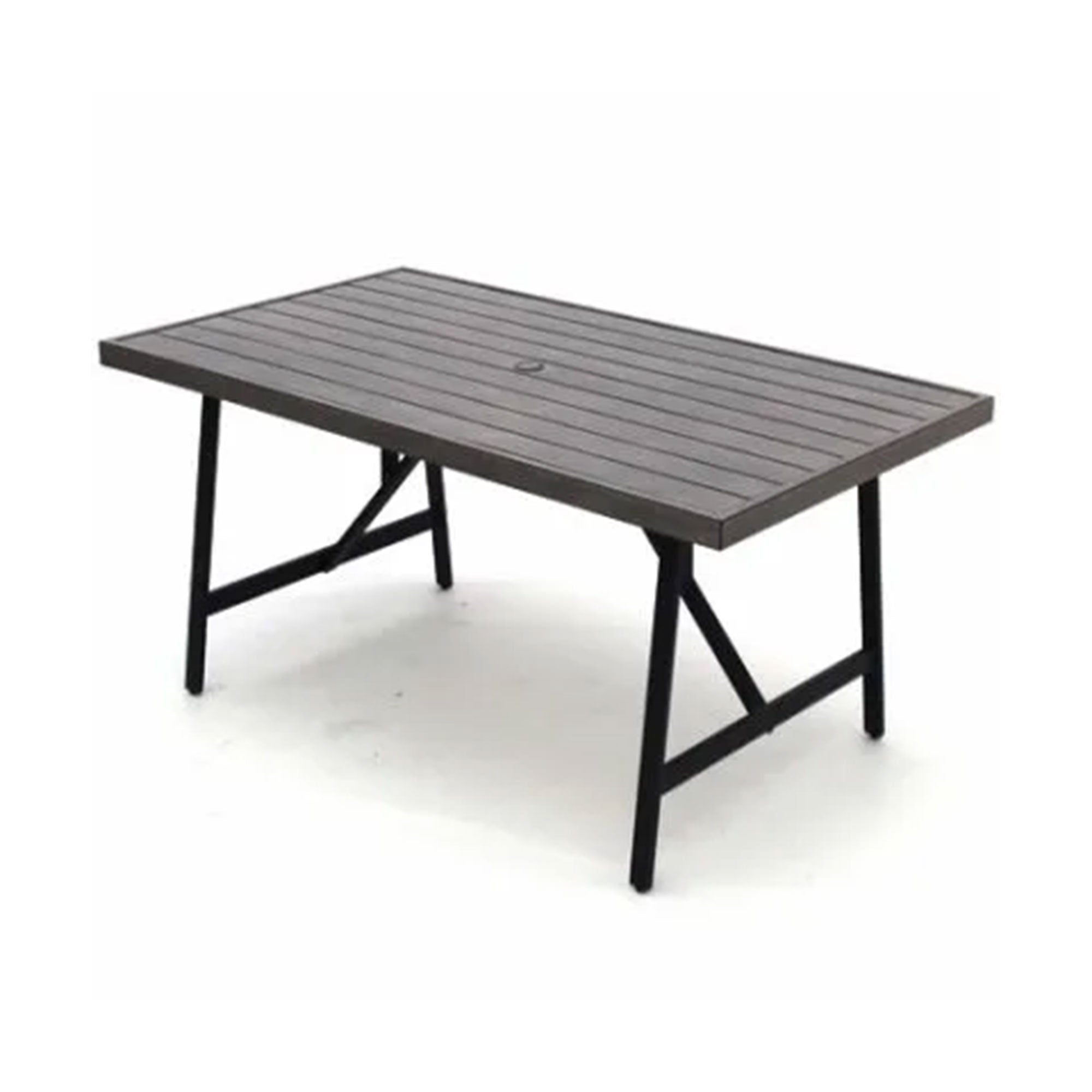 Four Seasons Courtyard Norwalk Slat Top Aluminum All Weather Patio Dining Table - Smart-nests