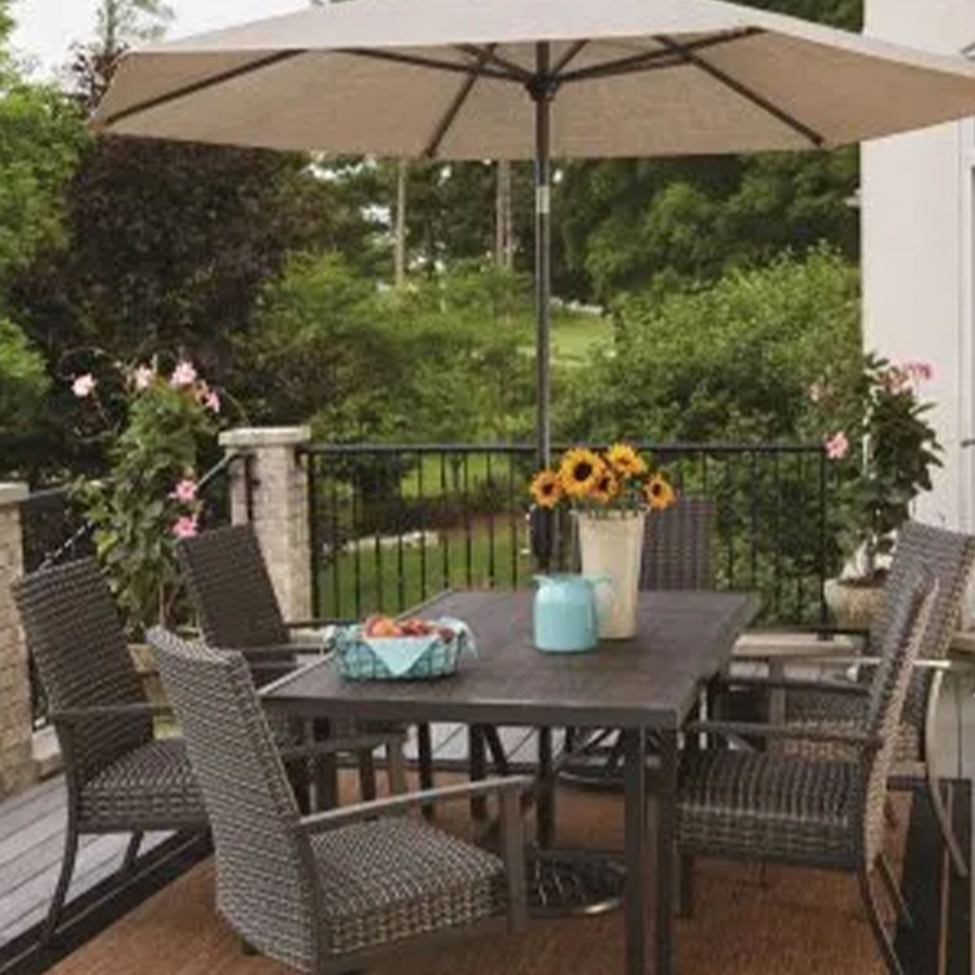 Four Seasons Courtyard Nantucket 40 x 72 Inch All Weather Patio Dining Table - Smart-nests