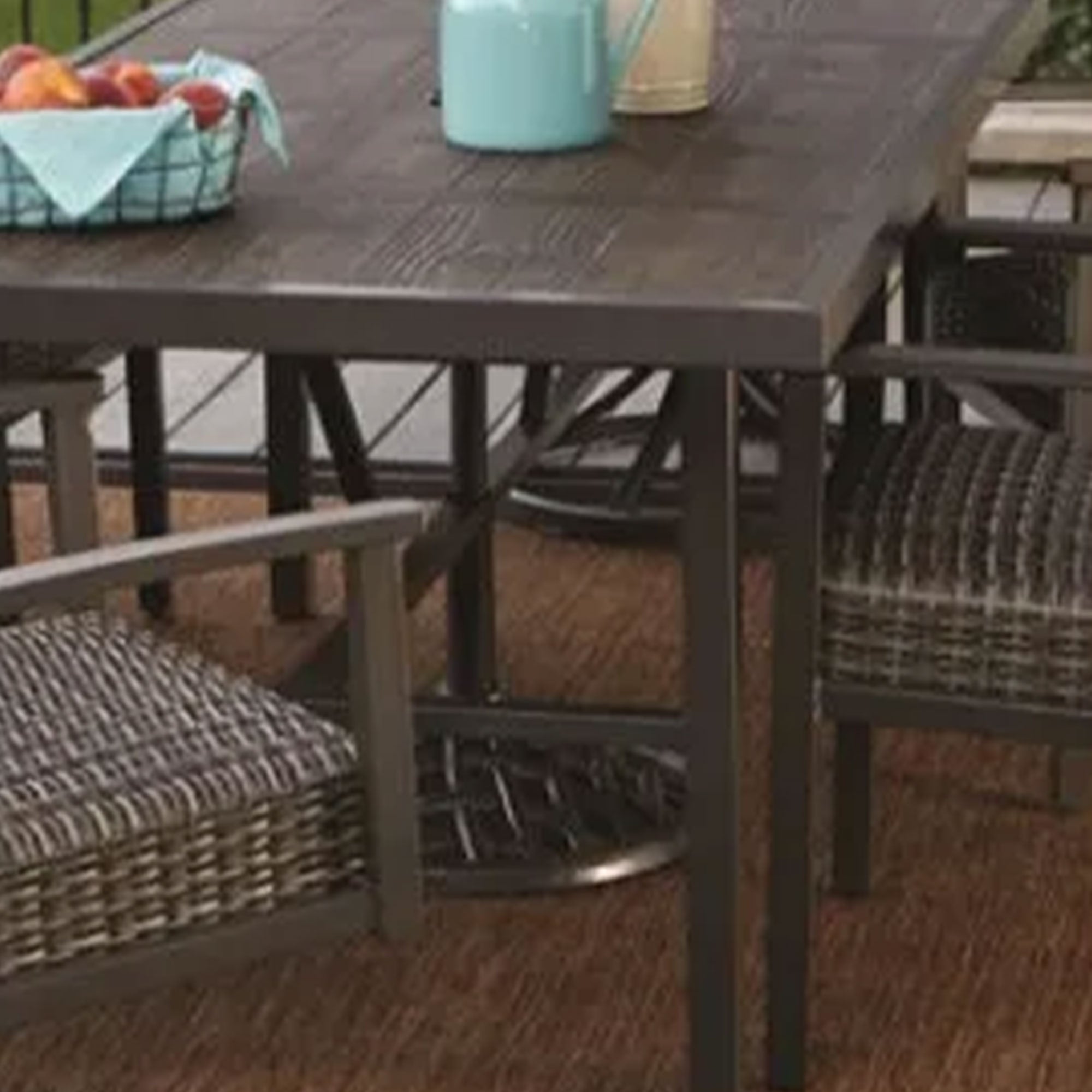 Four Seasons Courtyard Nantucket 40 x 72 Inch All Weather Patio Dining Table - Smart-nests