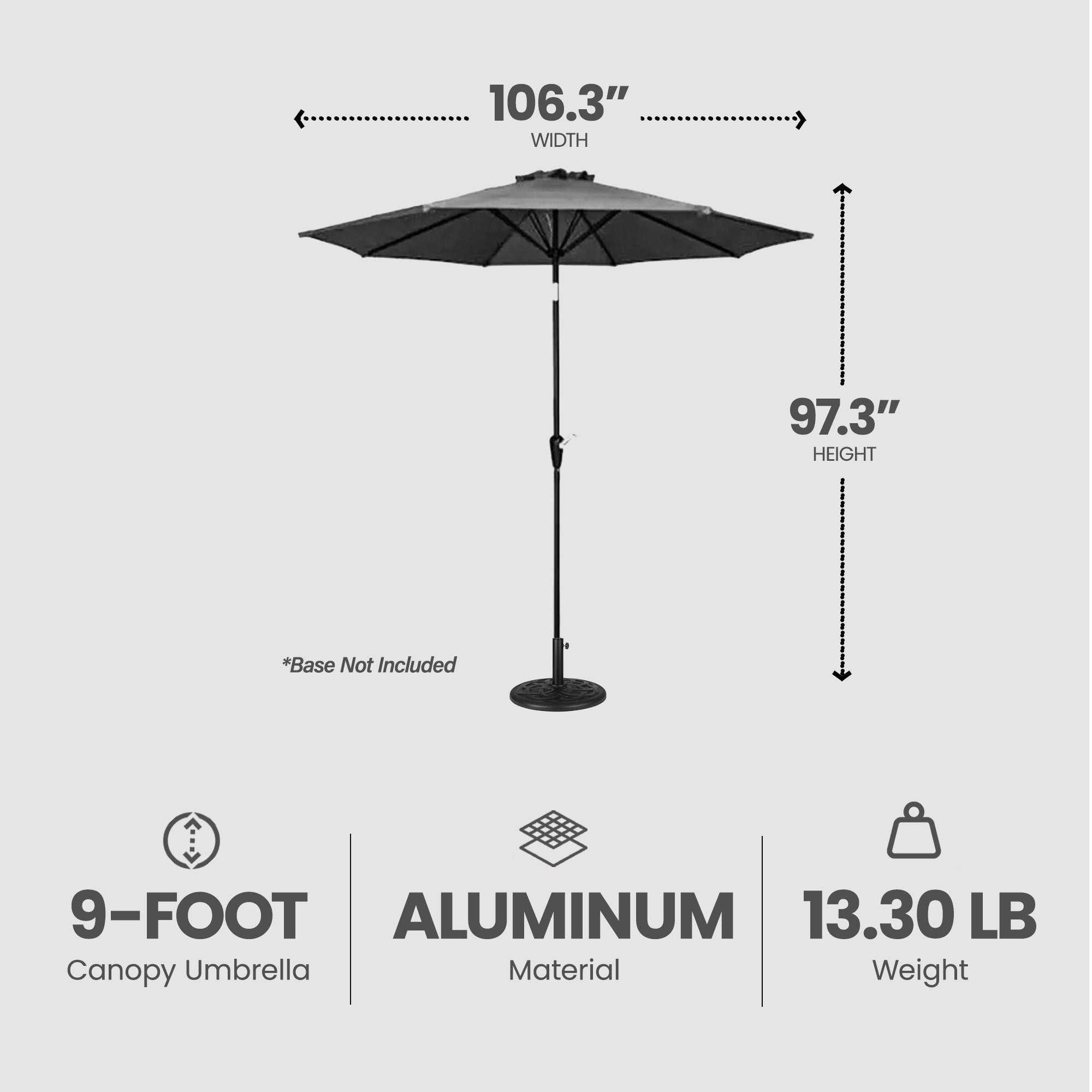 Four Seasons Courtyard 9 Foot Round Olefin Fabric Belmont Market Umbrella, Navy - Smart-nests