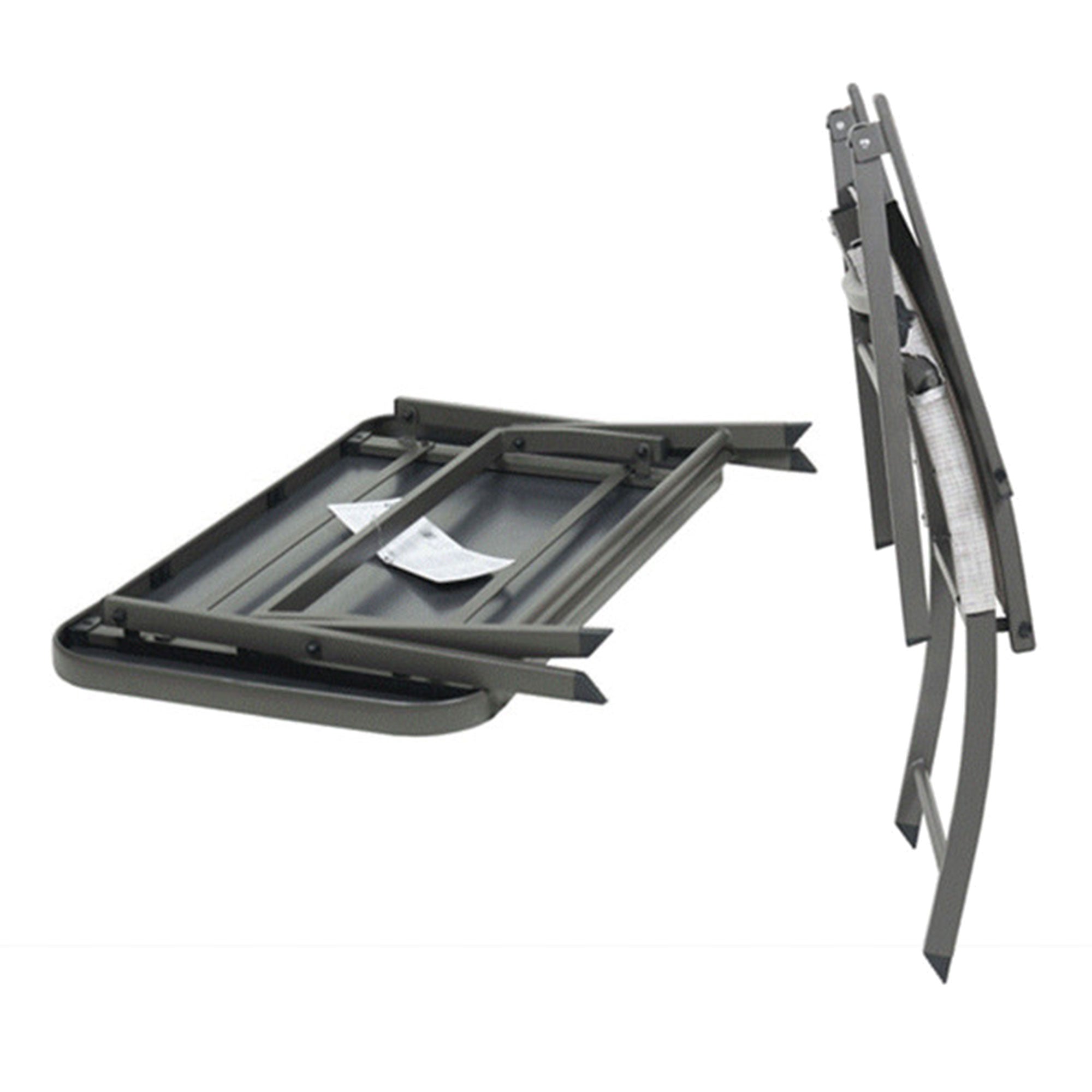 Four Seasons Courtyard Novara 4 Piece Steel Folding Outdoor Conversation Set - Smart-nests