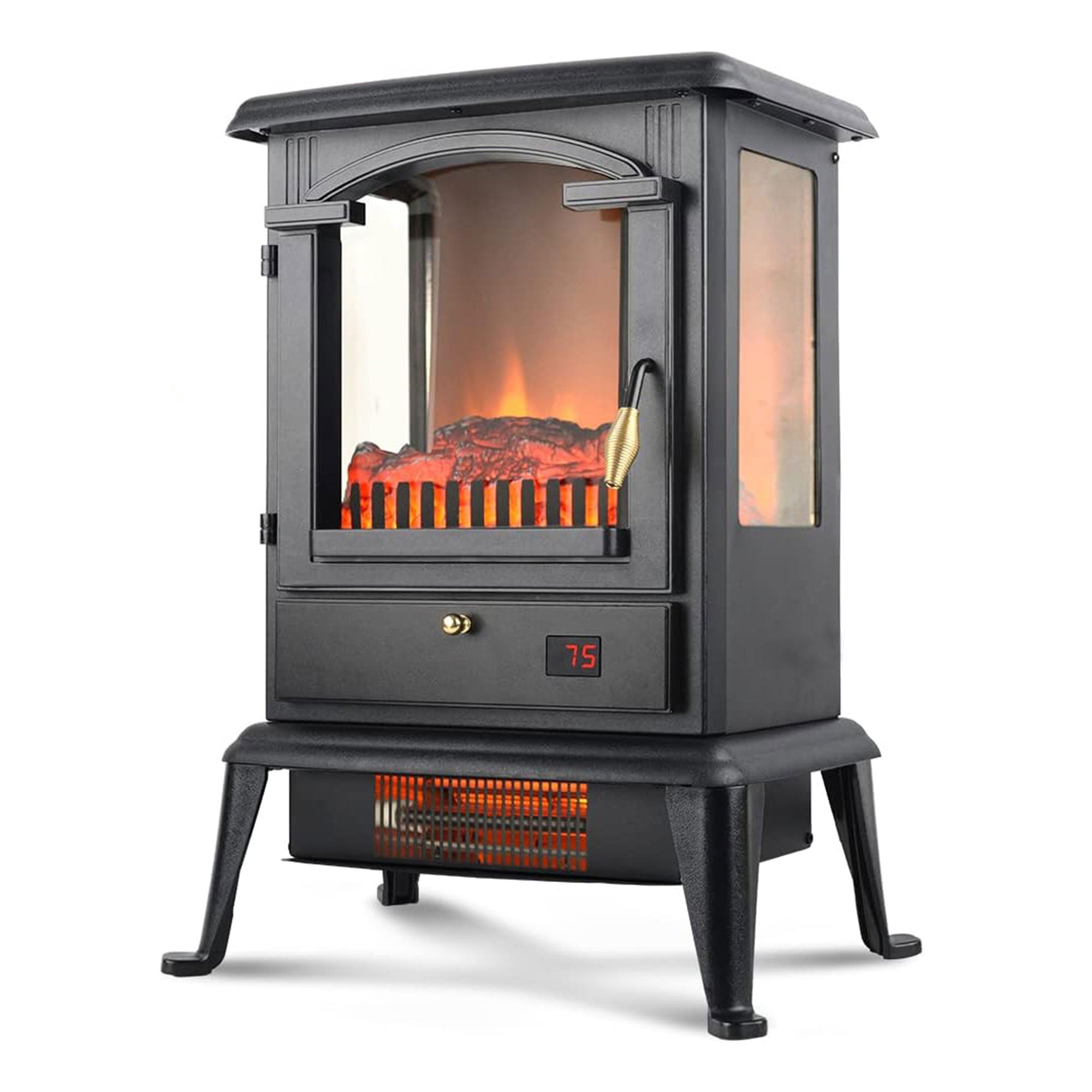 VOLTORB Freestanding Portable Electric Fireplace Heater Stove w/Remote (2 Pack) - Smart-nests