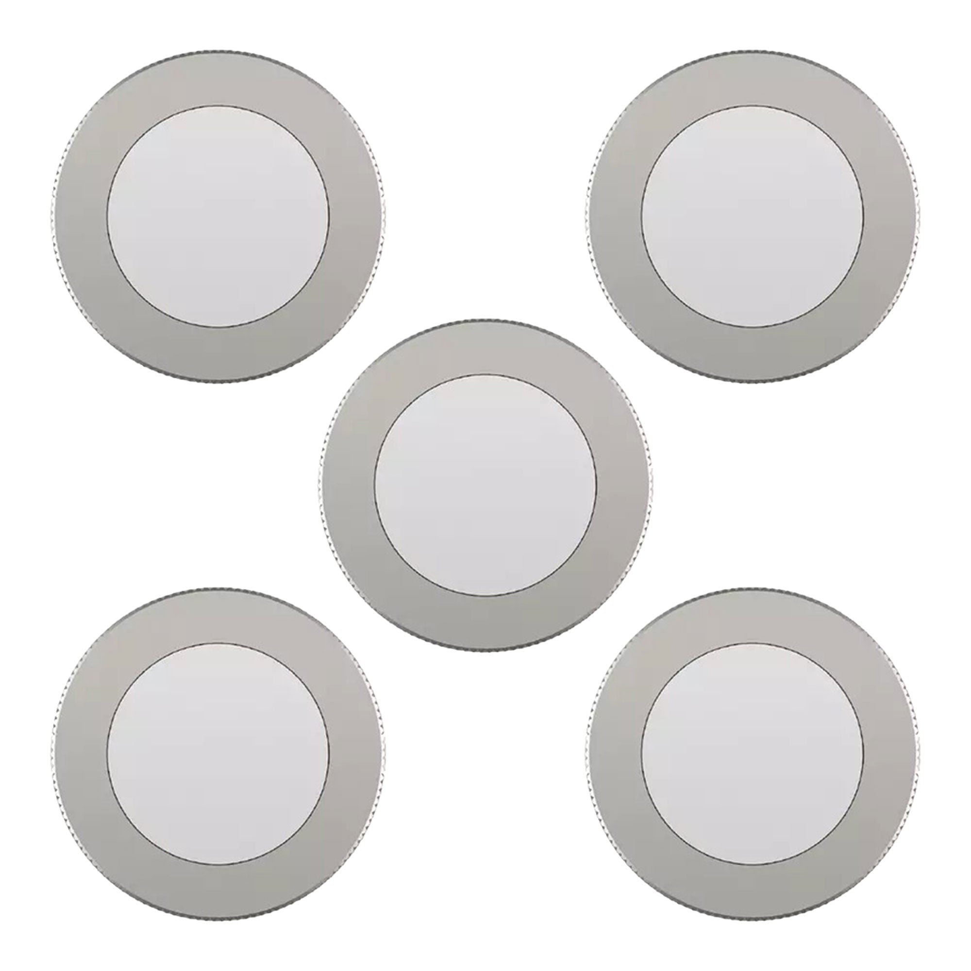 GE Dimmable Modern Corded Electric Plastic LED Puck Lights, Set of 5, Silver - Smart-nests
