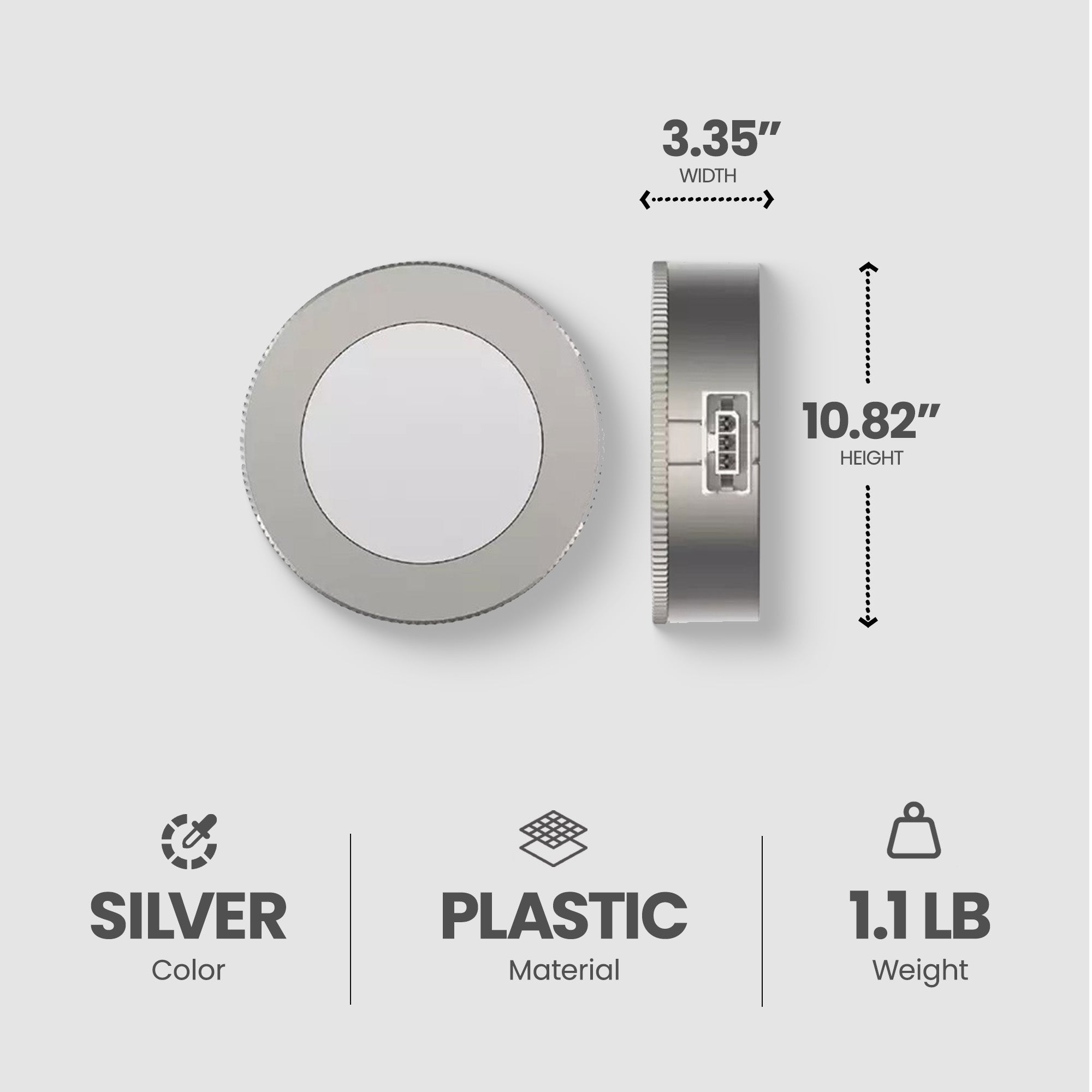GE Dimmable Modern Corded Electric Plastic LED Puck Lights, Set of 5, Silver - Smart-nests