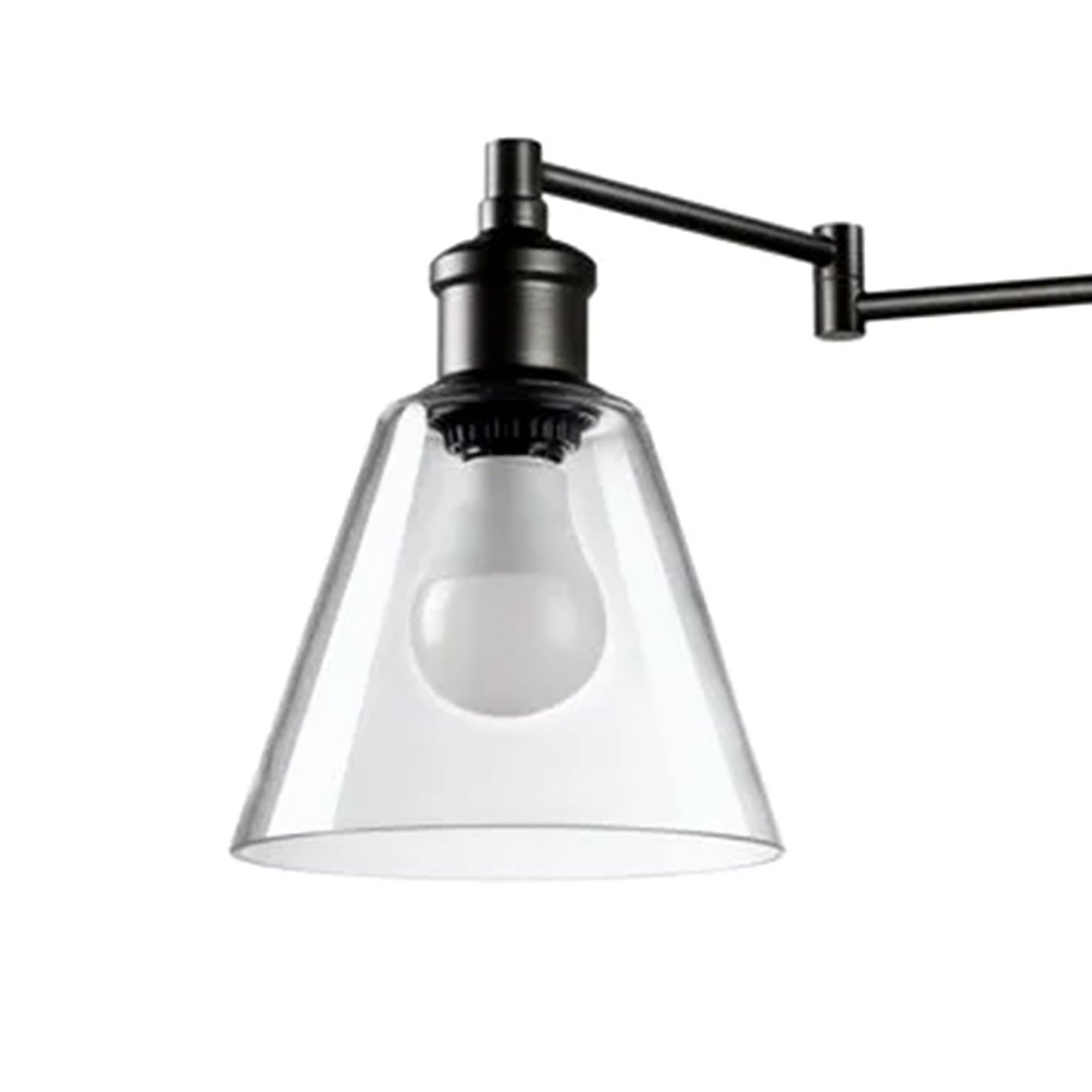 Globe Electric 10W LED Plug In Wall Sconce Clear Glass Shade & 6' Cord, Bronze - Smart-nests