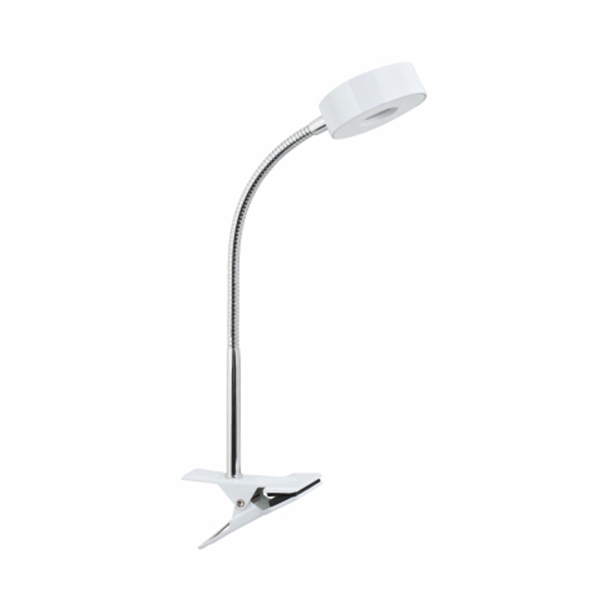 Globe Electric 8.46" 5W 250 Lumens LED Integrated Goose Neck Clip Lamp, White - Smart-nests