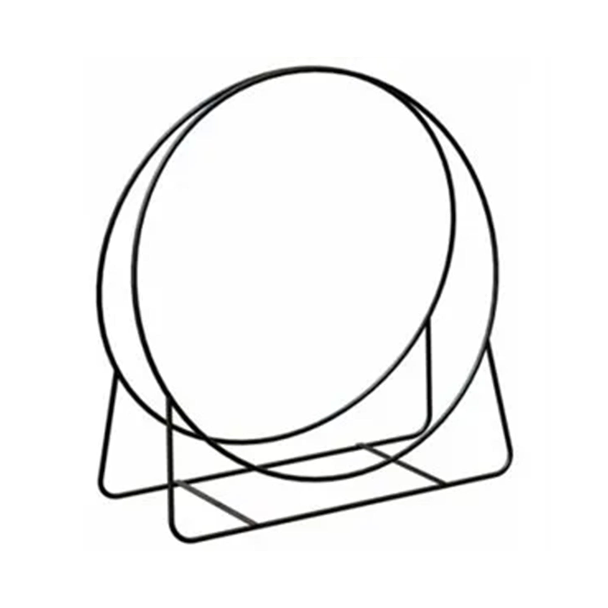 Panacea Open Hearth 20 Inch Tubular Steel Log Hoop for Storing Firewood, Black - Smart-nests