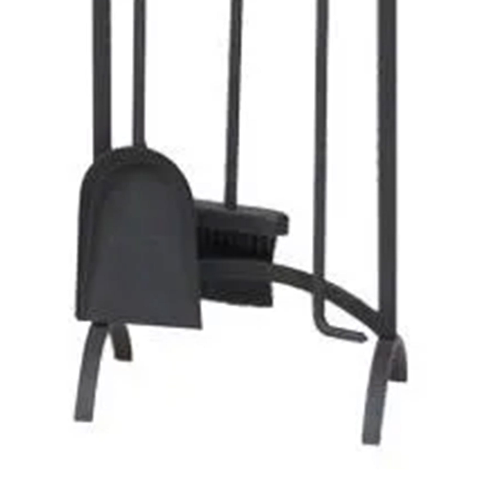Panacea 4 Piece Arch Top Fireplace Tool Set with Brush, Shovel, Poker and Stand - Smart-nests