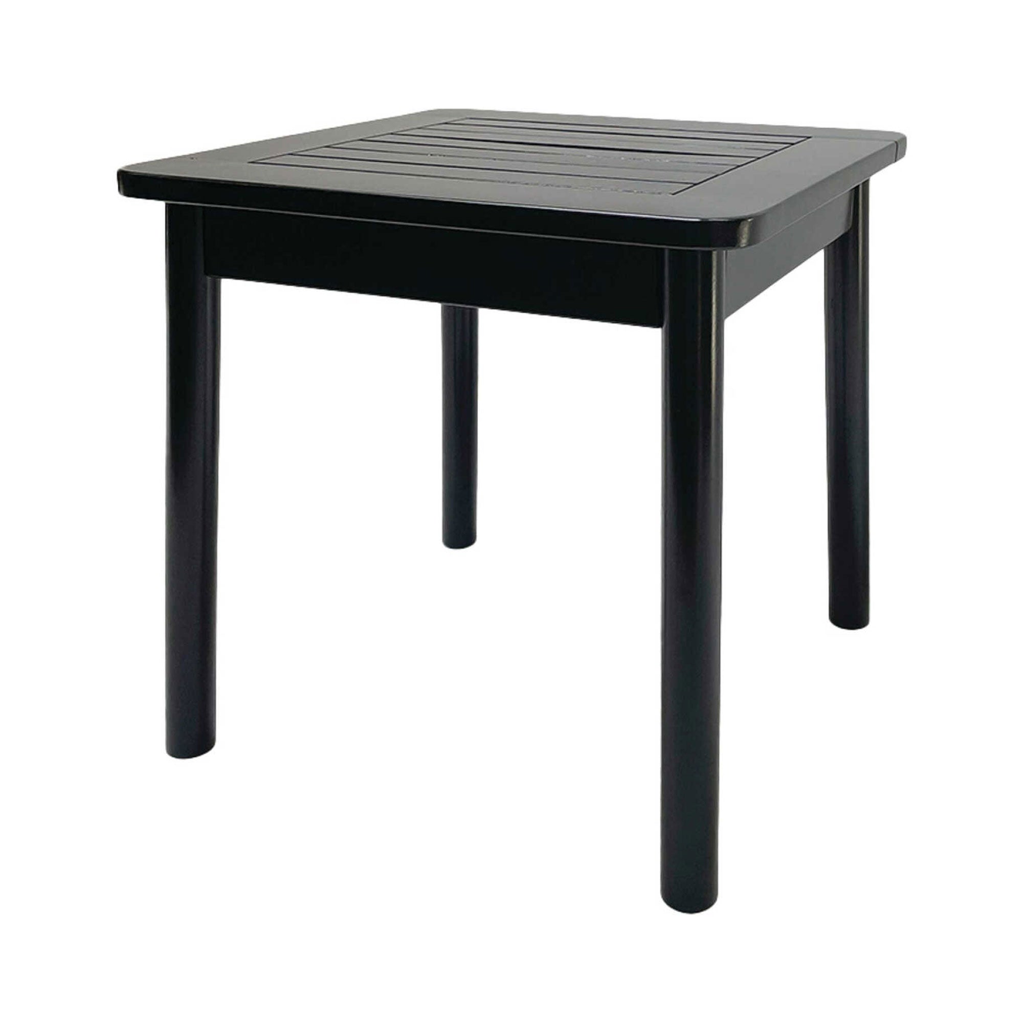 Jack Post Farmhouse Outdoor Hardwood Square Patio Dining Side End Table, Black - Smart-nests