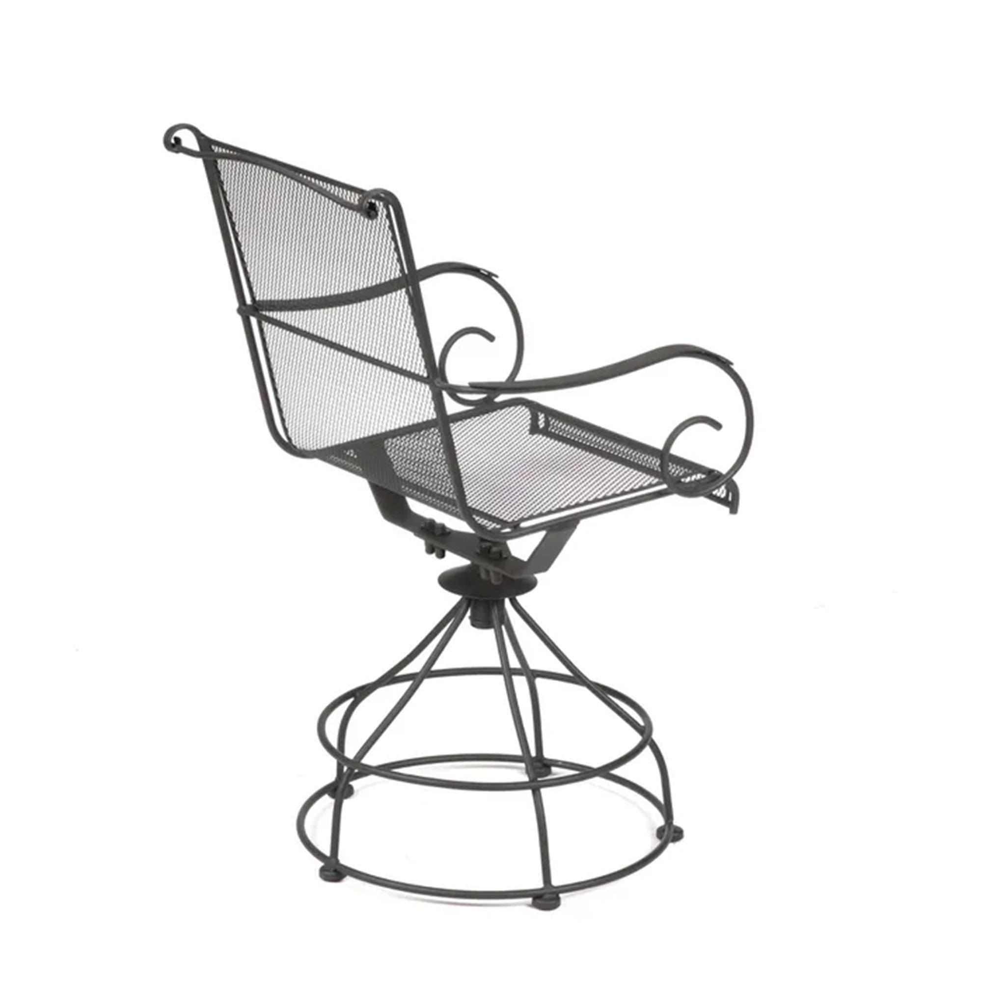 Woodard Uptown 3 Piece Bistro and Balcony Set with Powder Coated Finish, Black - Smart-nests