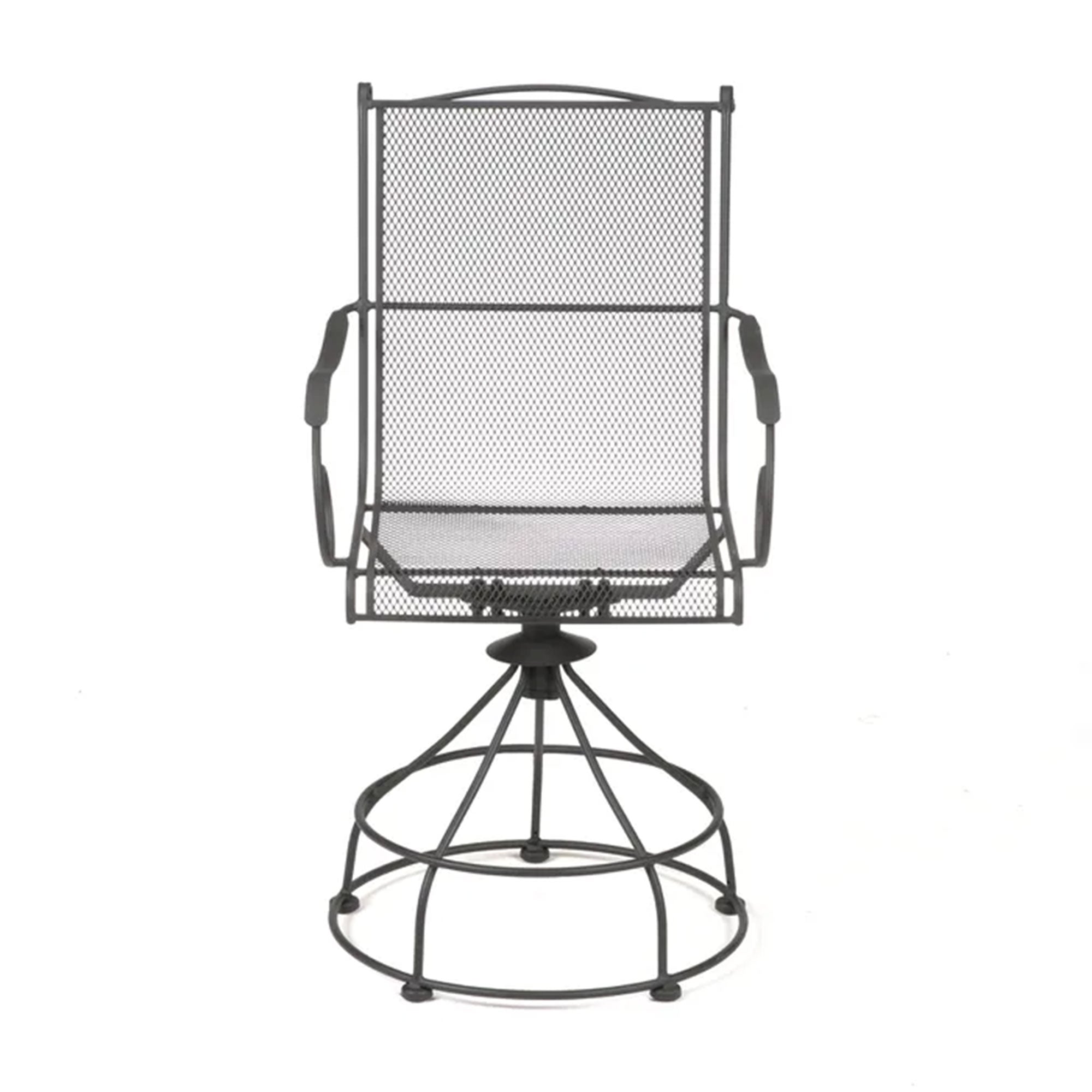 Woodard Uptown 3 Piece Bistro and Balcony Set with Powder Coated Finish, Black - Smart-nests