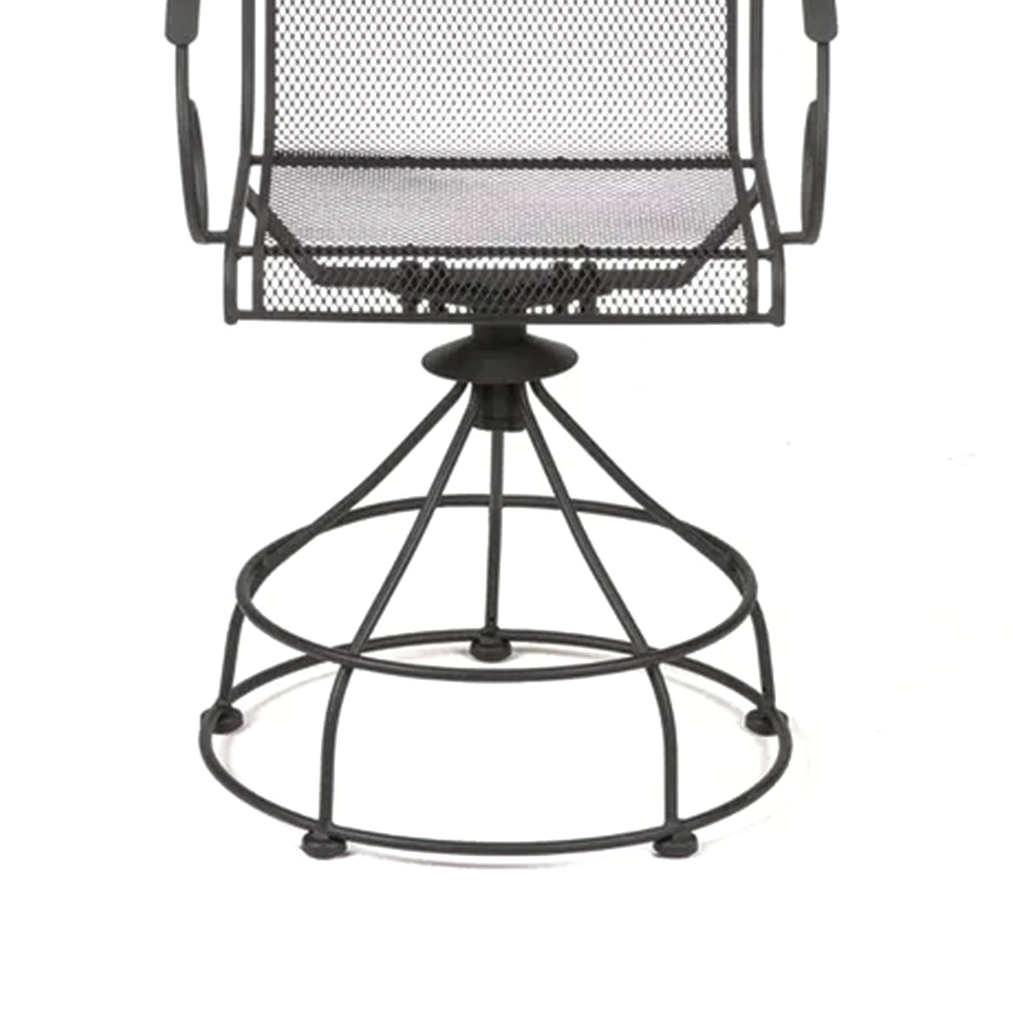 Woodard Uptown 3 Piece Bistro and Balcony Set with Powder Coated Finish, Black - Smart-nests