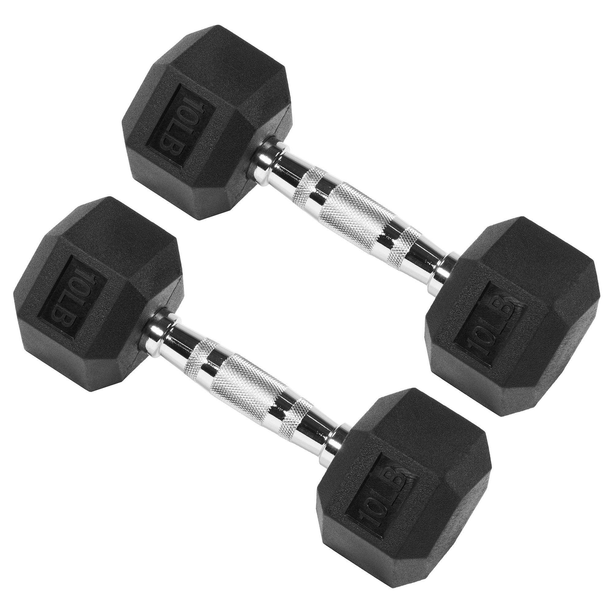 Signature Fitness Hex Dumbbells Strength Training Workout Equipment Set, 10 lbs - Smart-nests