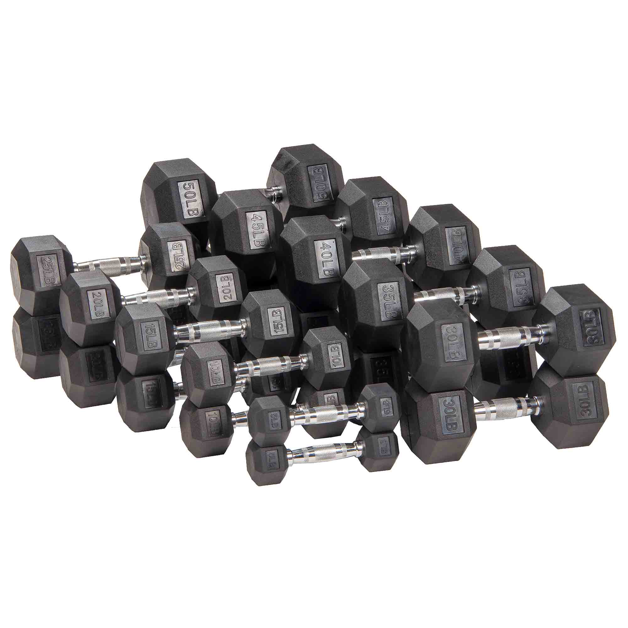 Signature Fitness Hex Dumbbells Strength Training Workout Equipment Set, 20 lbs - Smart-nests