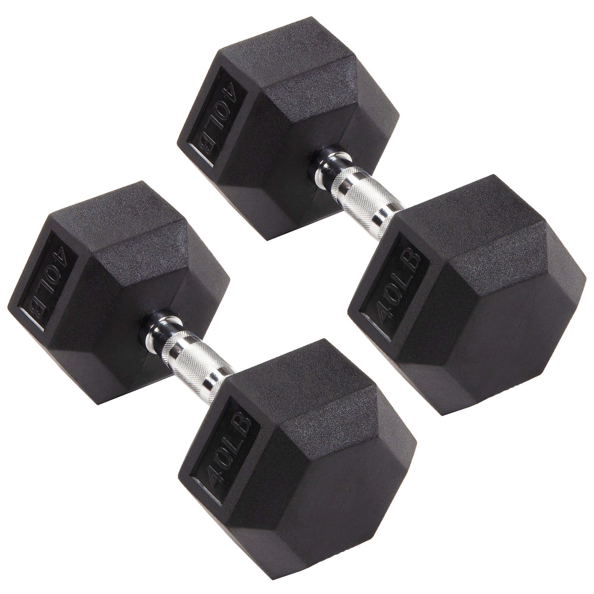 Signature Fitness Hex Dumbbells Strength Training Workout Equipment Set, 40 lbs - Smart-nests