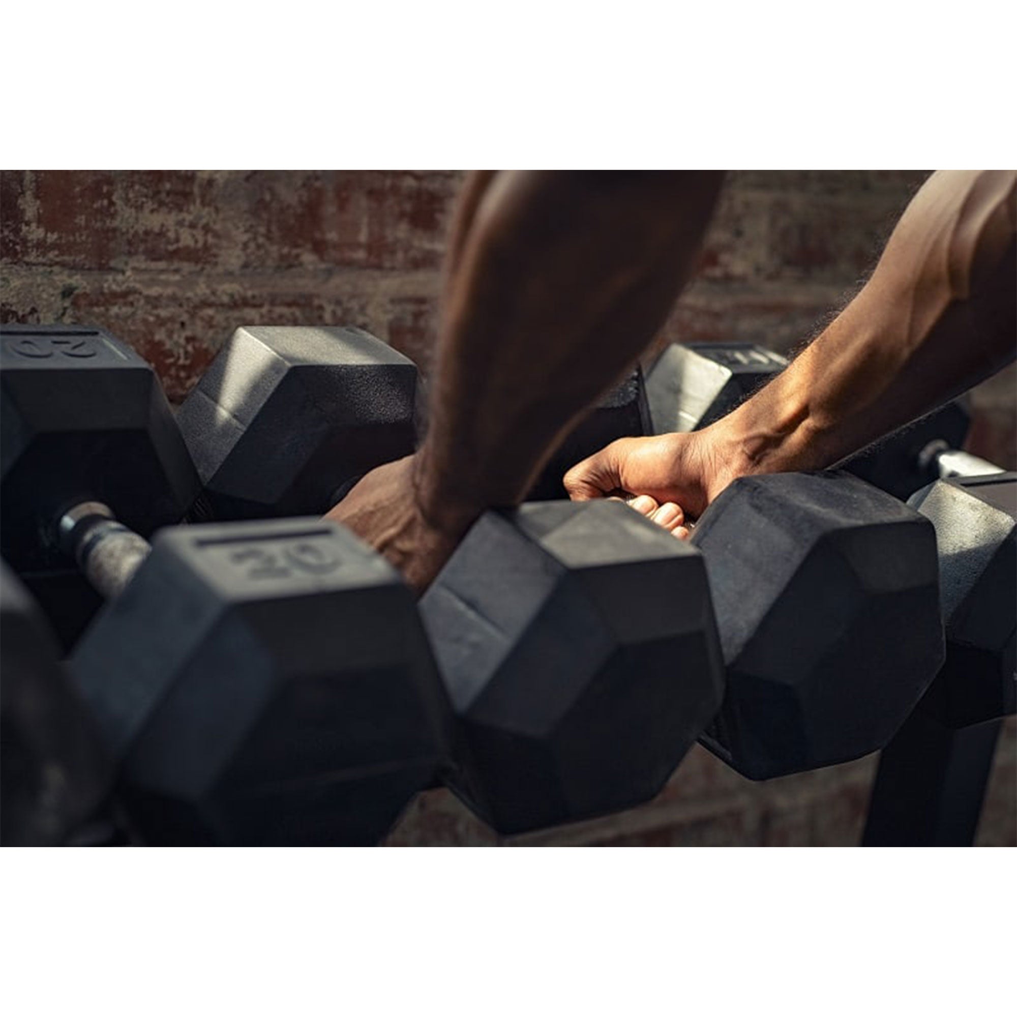 Signature Fitness Hex Dumbbells Strength Training Workout Equipment Set, 40 lbs - Smart-nests