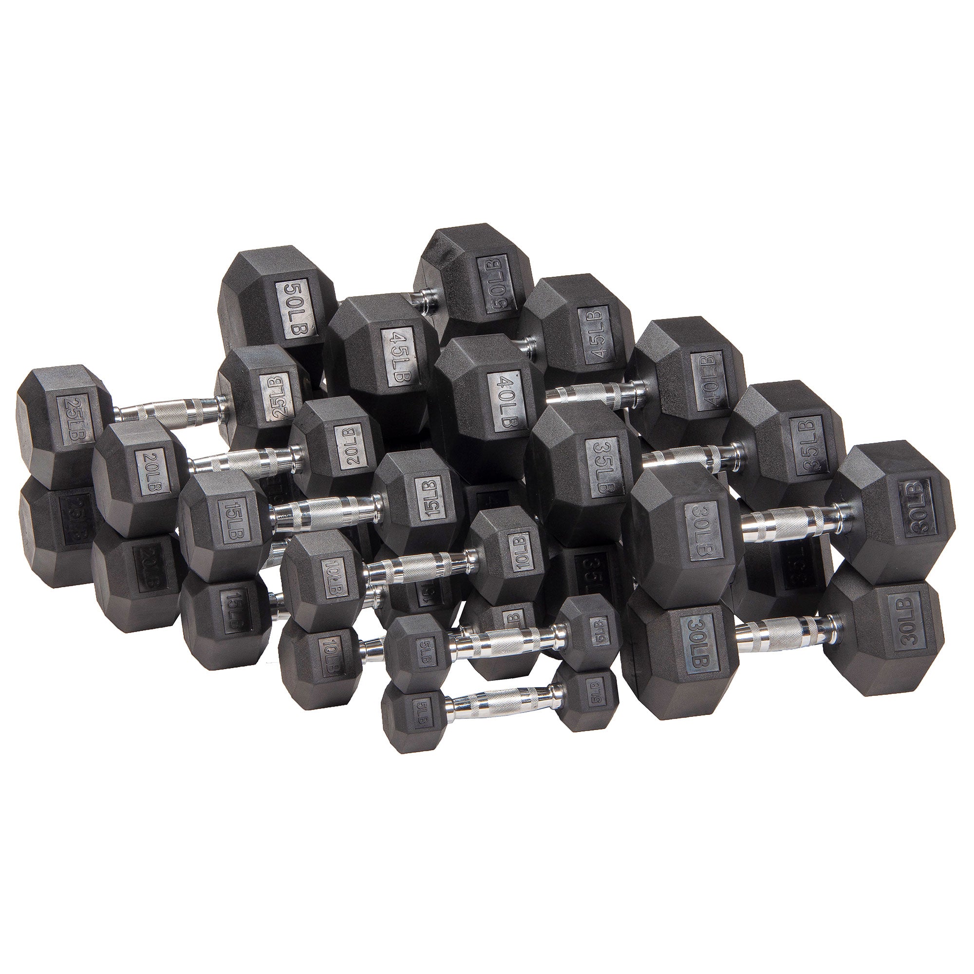 Signature Fitness Hex Dumbbells Strength Training Workout Equipment Set, 40 lbs - Smart-nests