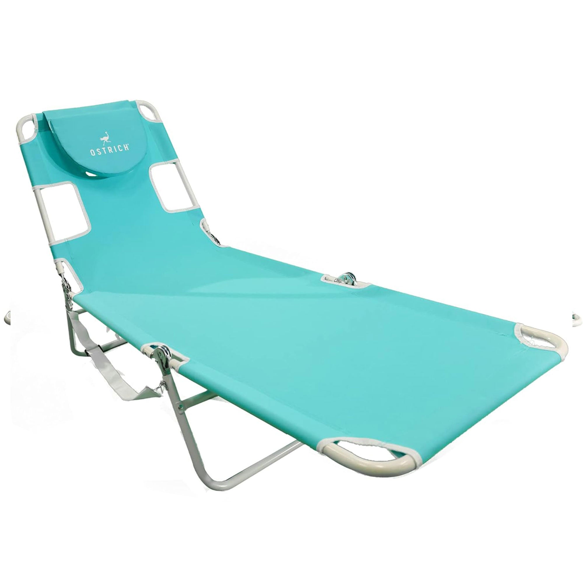 Ostrich Chaise Lounge, Versatile Facedown Beach Camping Pool Tanning Chair, Aqua - Smart-nests