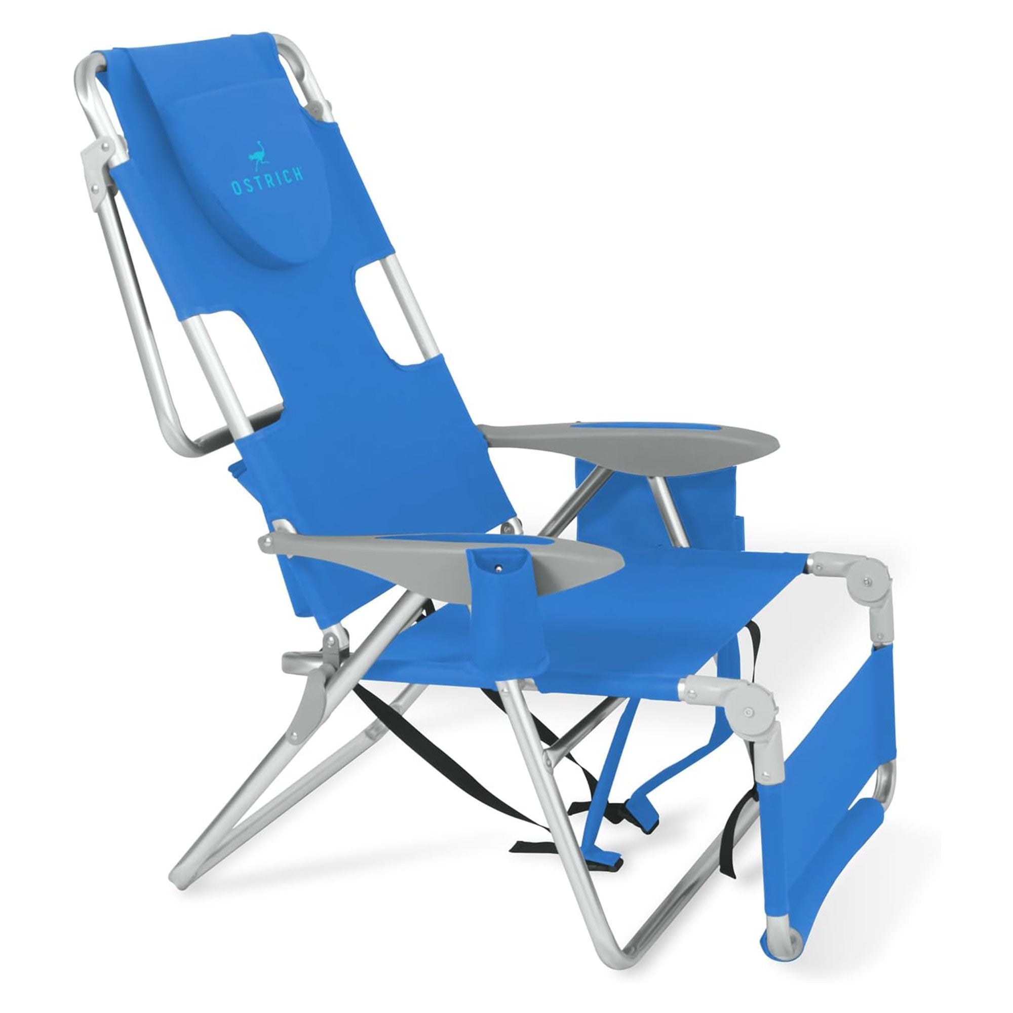 Deltess Ostrich 3 In 1 Portable Chair Cooler Bag & Reclining Lounger, Royal Blue - Smart-nests