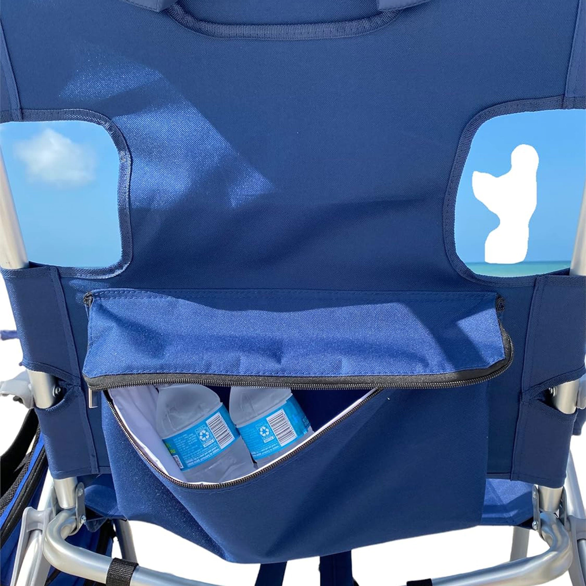 Deltess Ostrich 3 In 1 Portable Chair Cooler Bag & Reclining Lounger, Royal Blue - Smart-nests