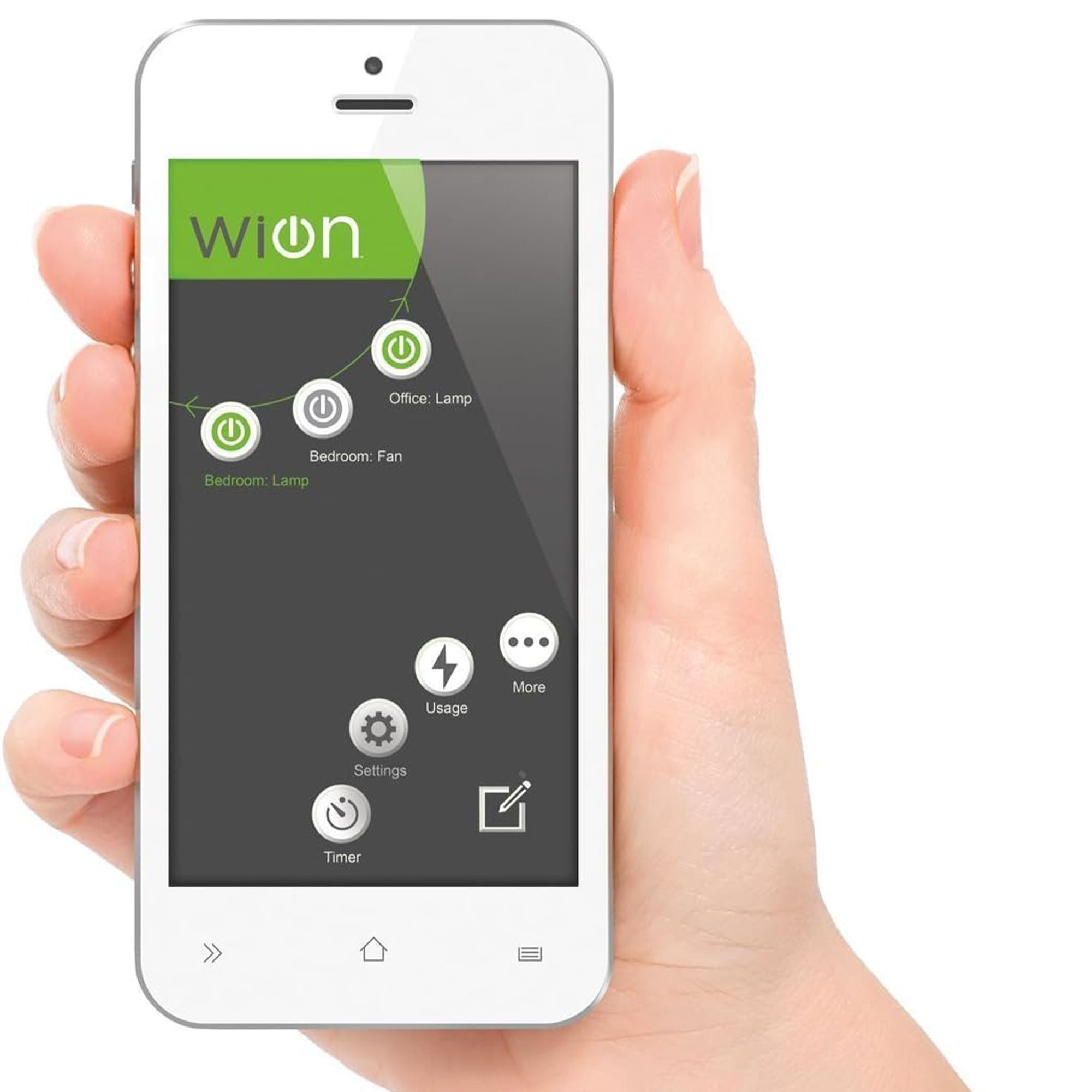 Wion 125V 60 Hertz WiFi Receptacle with Wireless Switch & Programmable Timer - Smart-nests