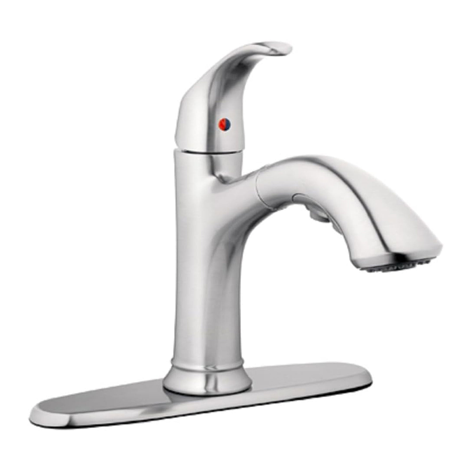 HomePointe Single Loop Handle Kitchen Faucet With Pull-Out Spray, Brushed Nickel - Smart-nests