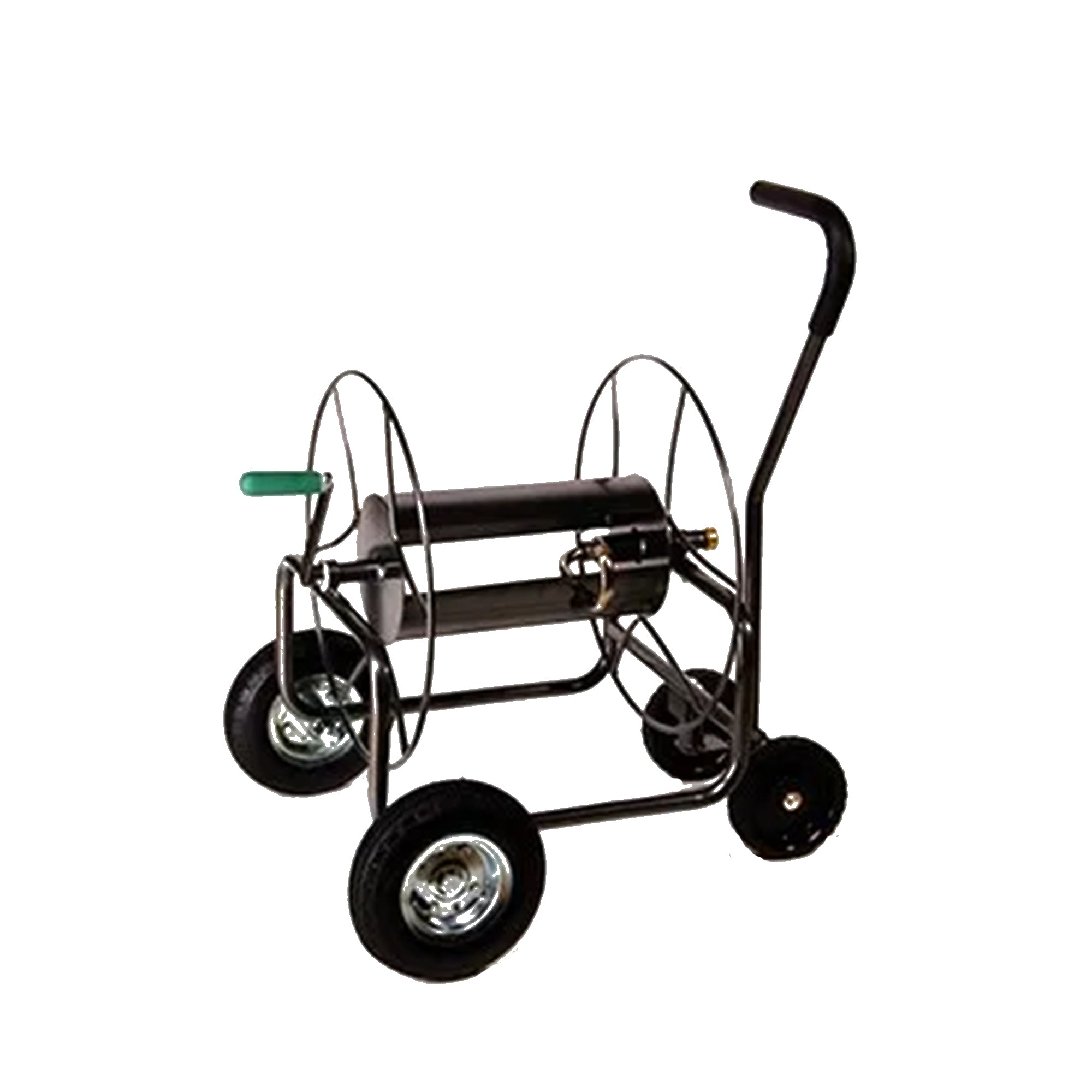 Yard Butler 4 Wheel Heavy Duty Steel Hose Truck Holds 400 Feet of Hose, Black - Smart-nests