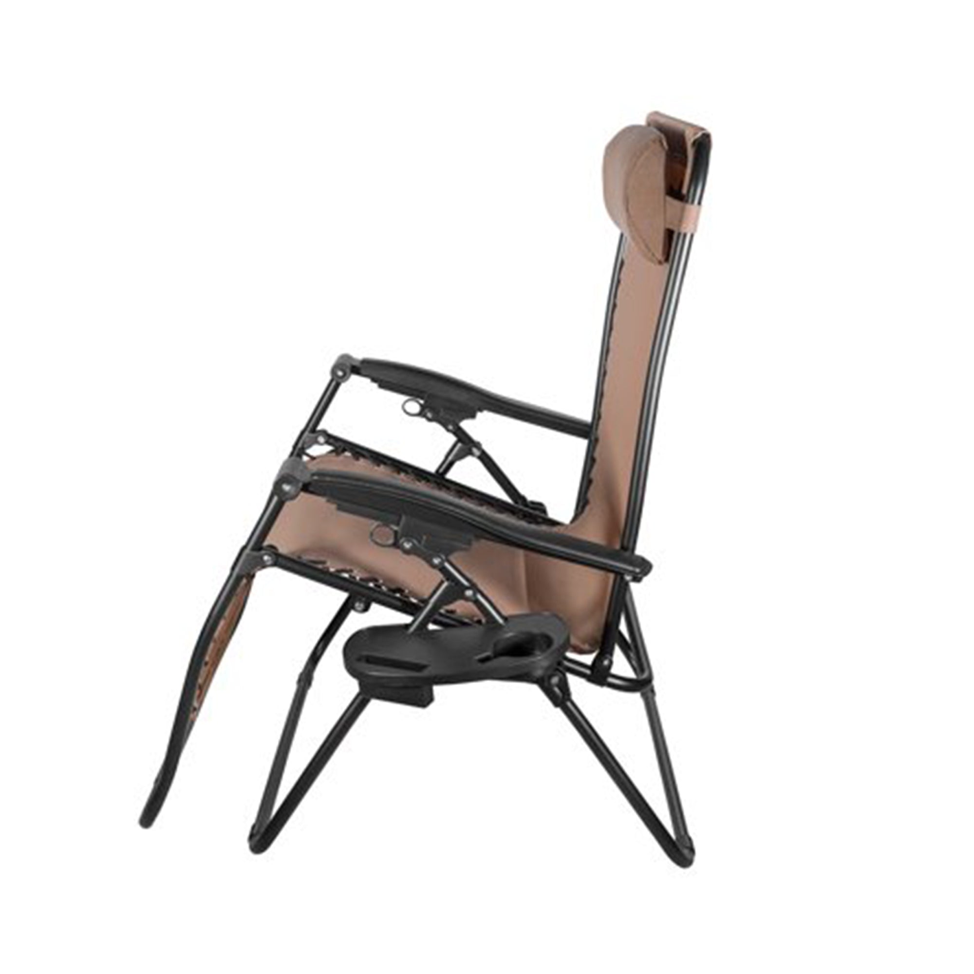 Four Seasons Courtyard Sunny Isles XL Steel Zero Gravity Chair, Brown (3 Pack)