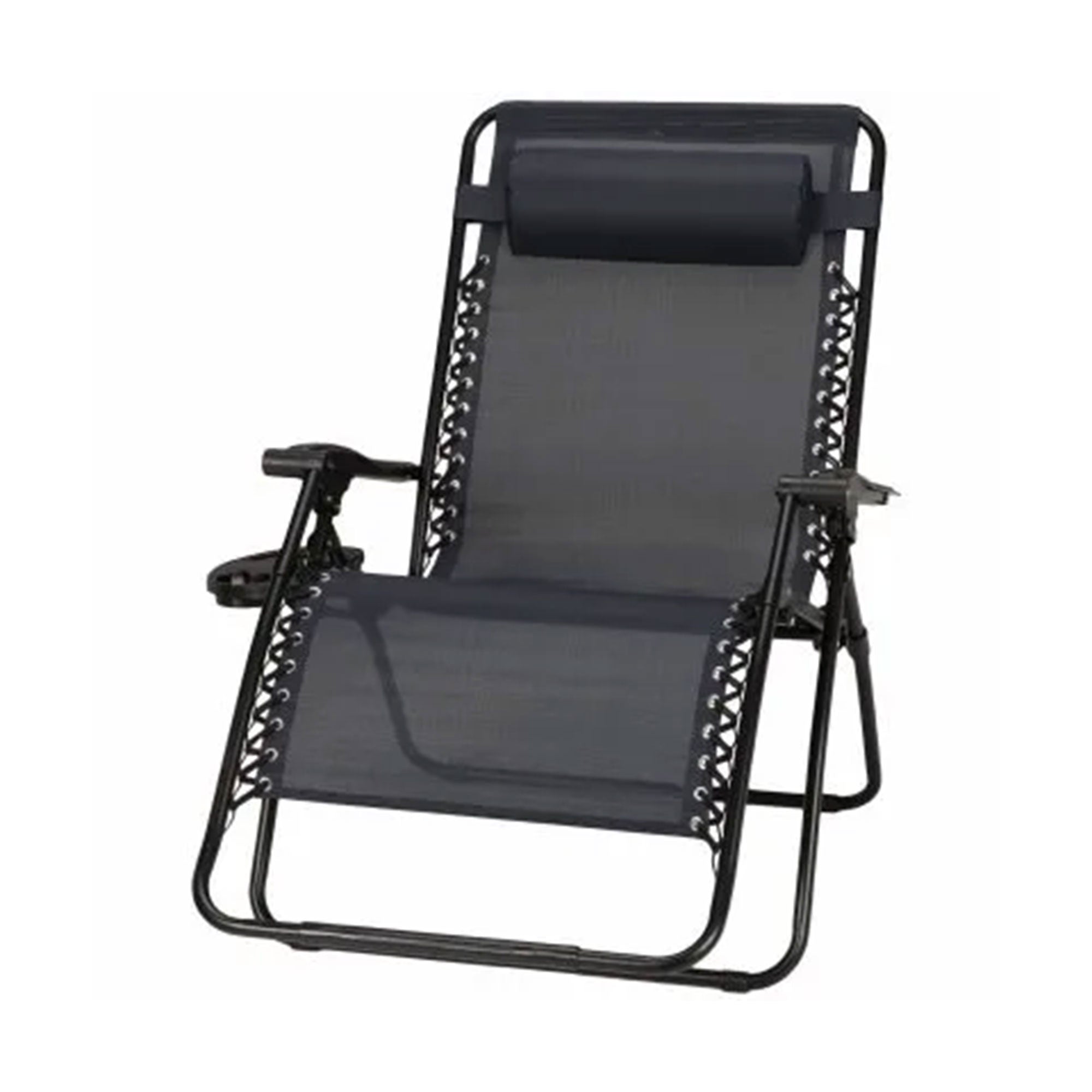 Four Seasons Courtyard Sunny Isles XL Steel Zero Gravity Chair, Black (3 Pack) - Smart-nests