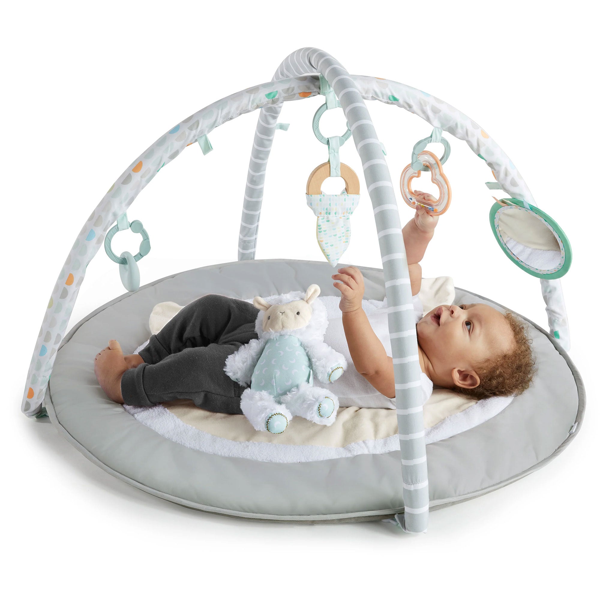Ingenuity Sheppys Spot Ultra Plush Baby Activity Gym and Tummy Time Mat, Corrie - Smart-nests