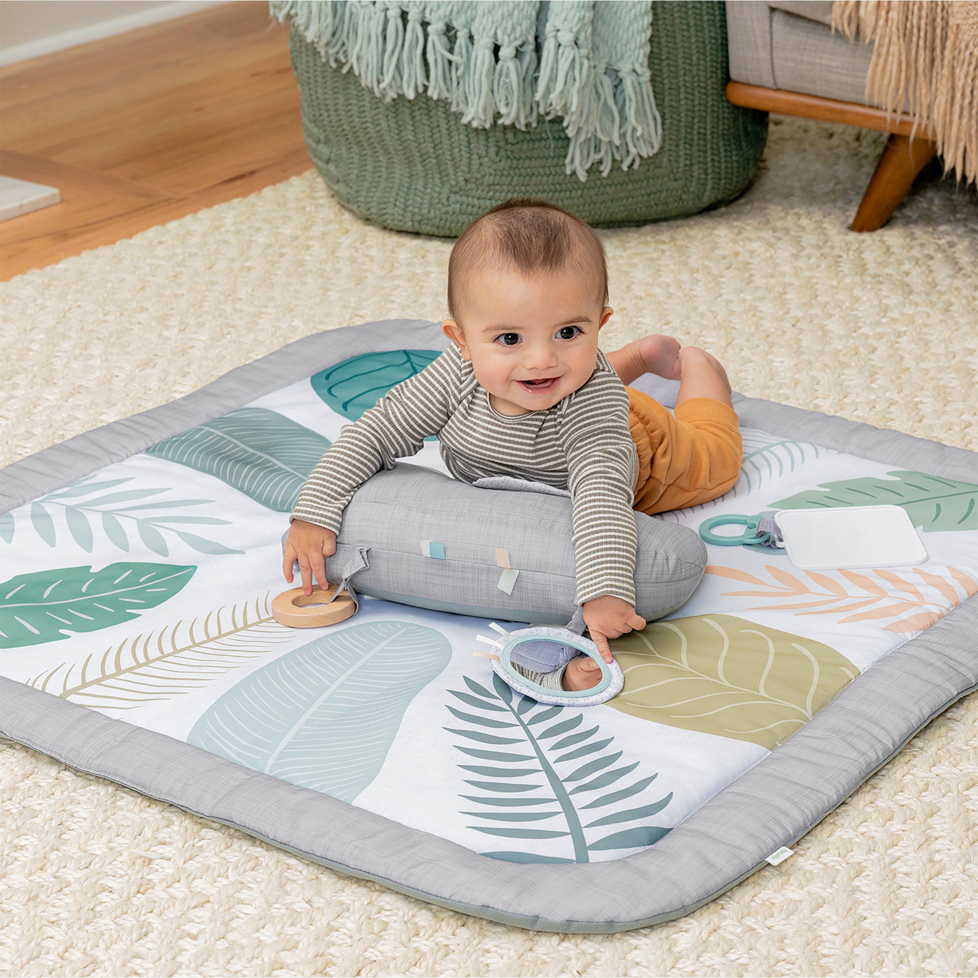 Ingenuity Sprout Spot Baby Milestone Tummy Time Activity Mat and Play Gym Unisex - Smart-nests