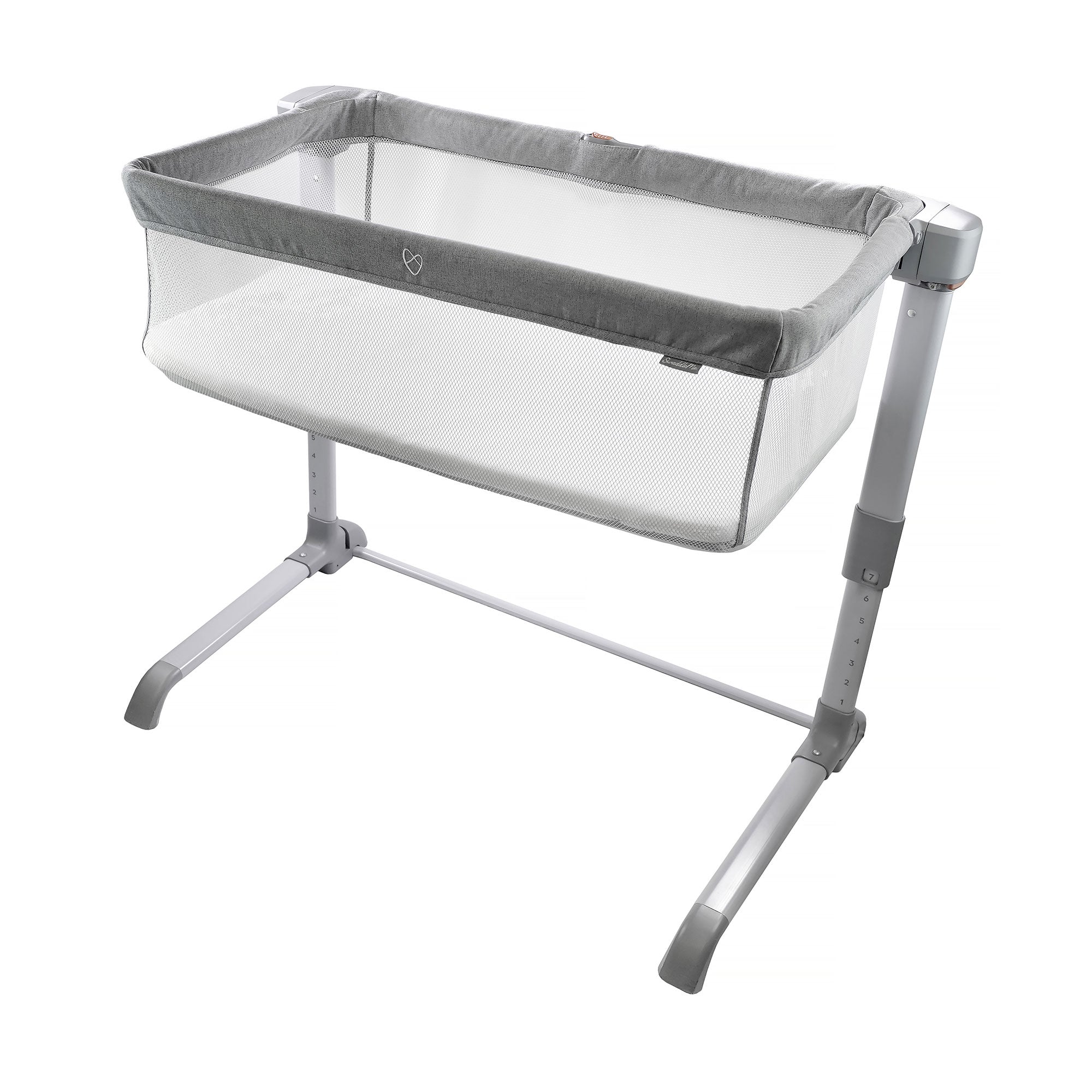 Ingenuity SwaddleMe Beginnings Compact Multi Position Baby Bassinet, Gray Tweed - Smart-nests