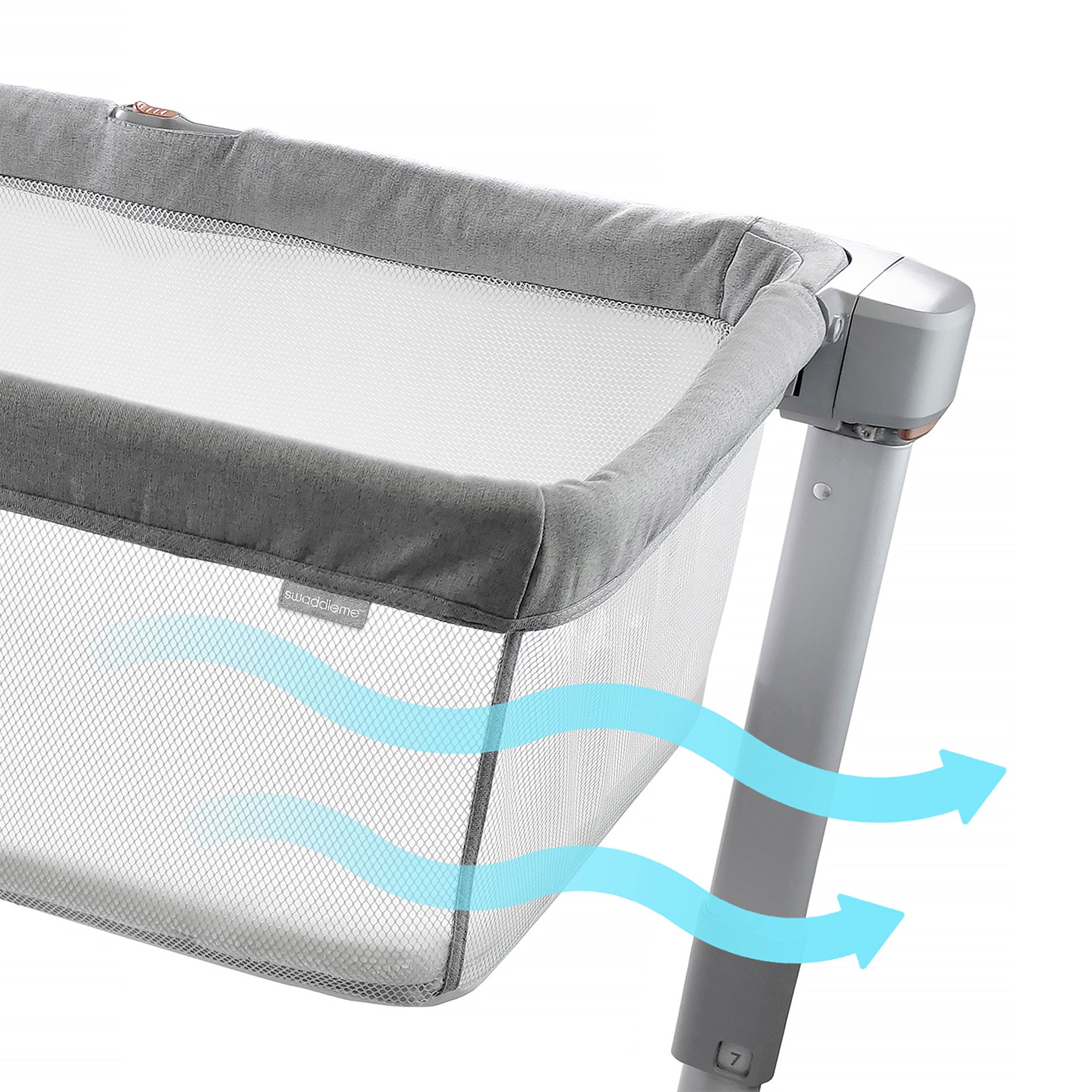 Ingenuity SwaddleMe Beginnings Compact Multi Position Baby Bassinet, Gray Tweed - Smart-nests